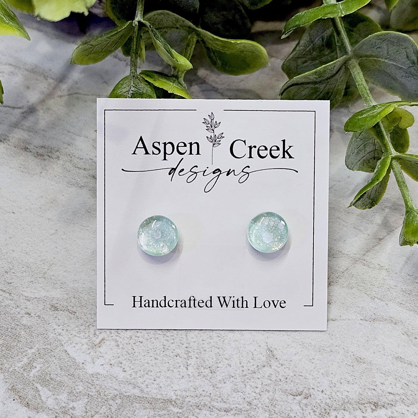 Hand Painted Glass Studs- GS-1