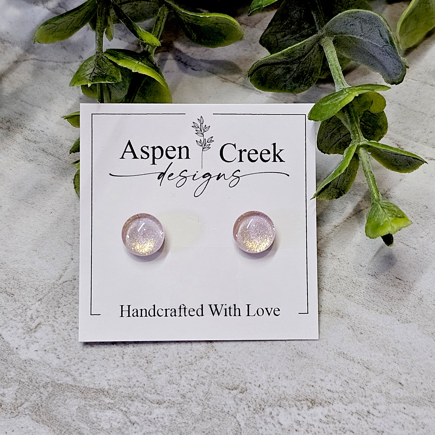 Hand Painted Glass Studs- GS-45