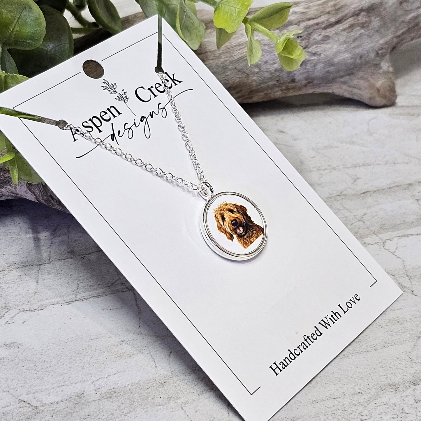 Scenic Silver Bezels Sublimation Necklaces- NSA-1