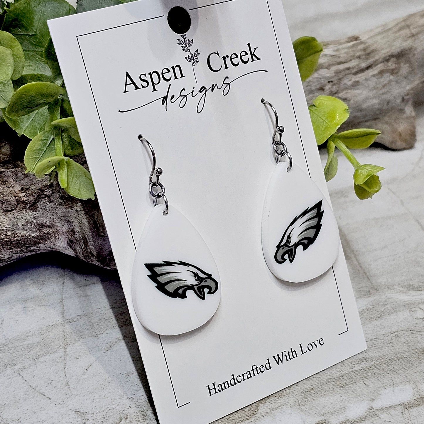 NFL Sublimation Earrings-1-Eagles