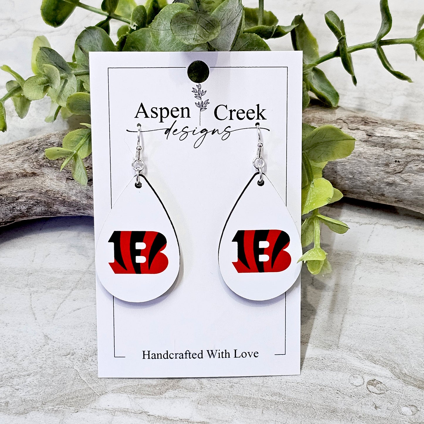 NFL Sublimation Earrings-20-Bengals