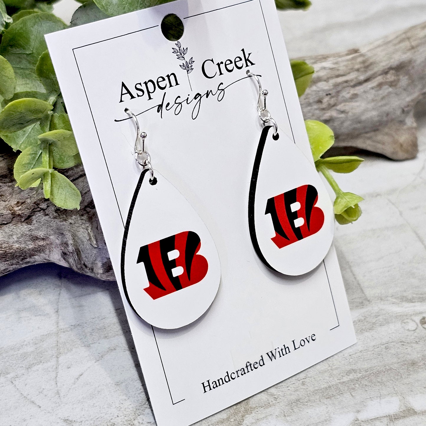 NFL Sublimation Earrings-20-Bengals
