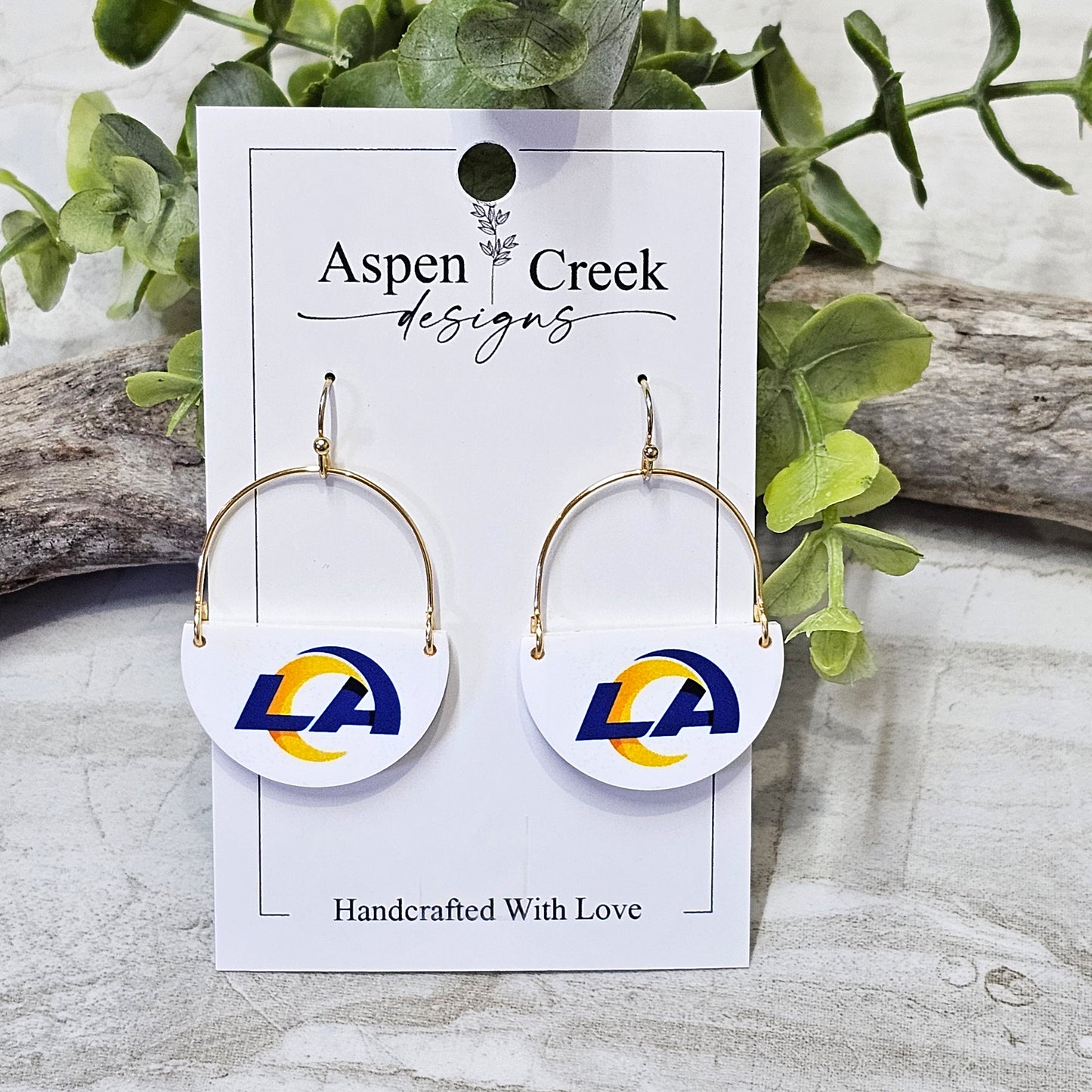 NFL Sublimation Earrings-25-Rams