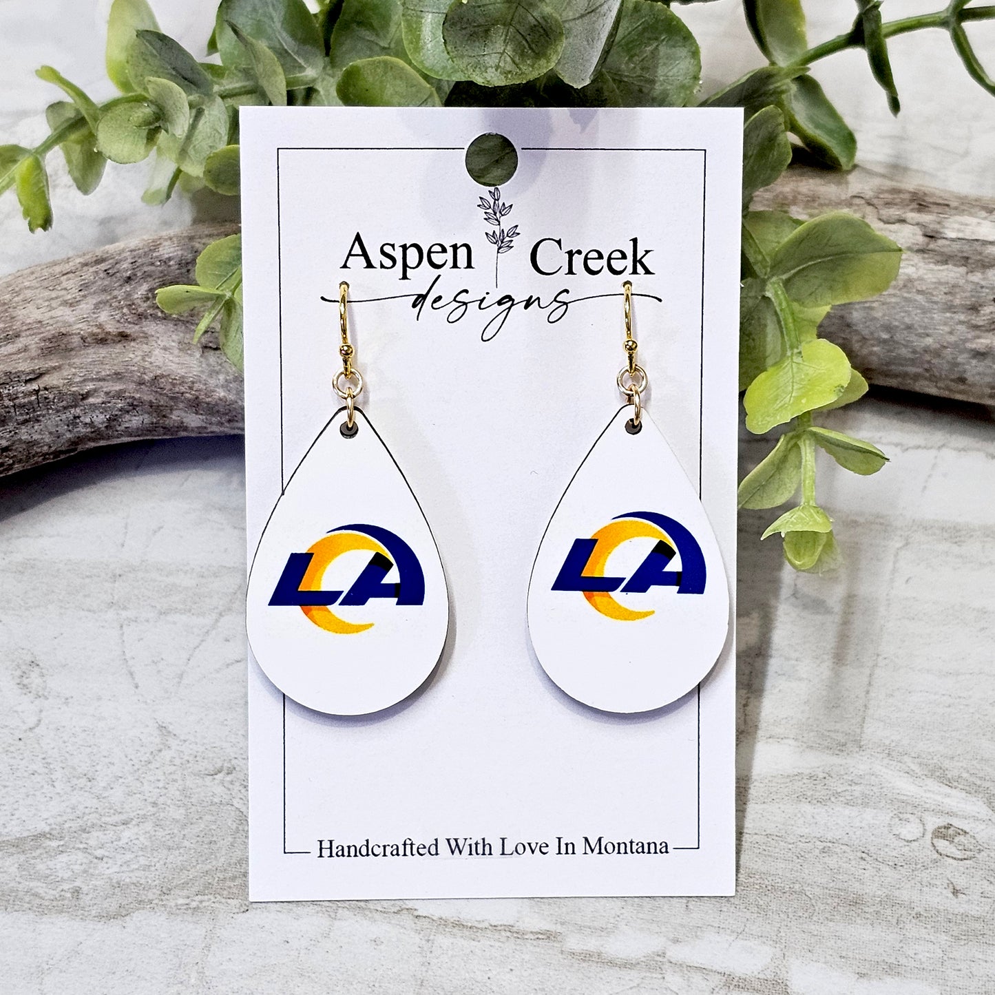 NFL Sublimation Earrings-26-Rams