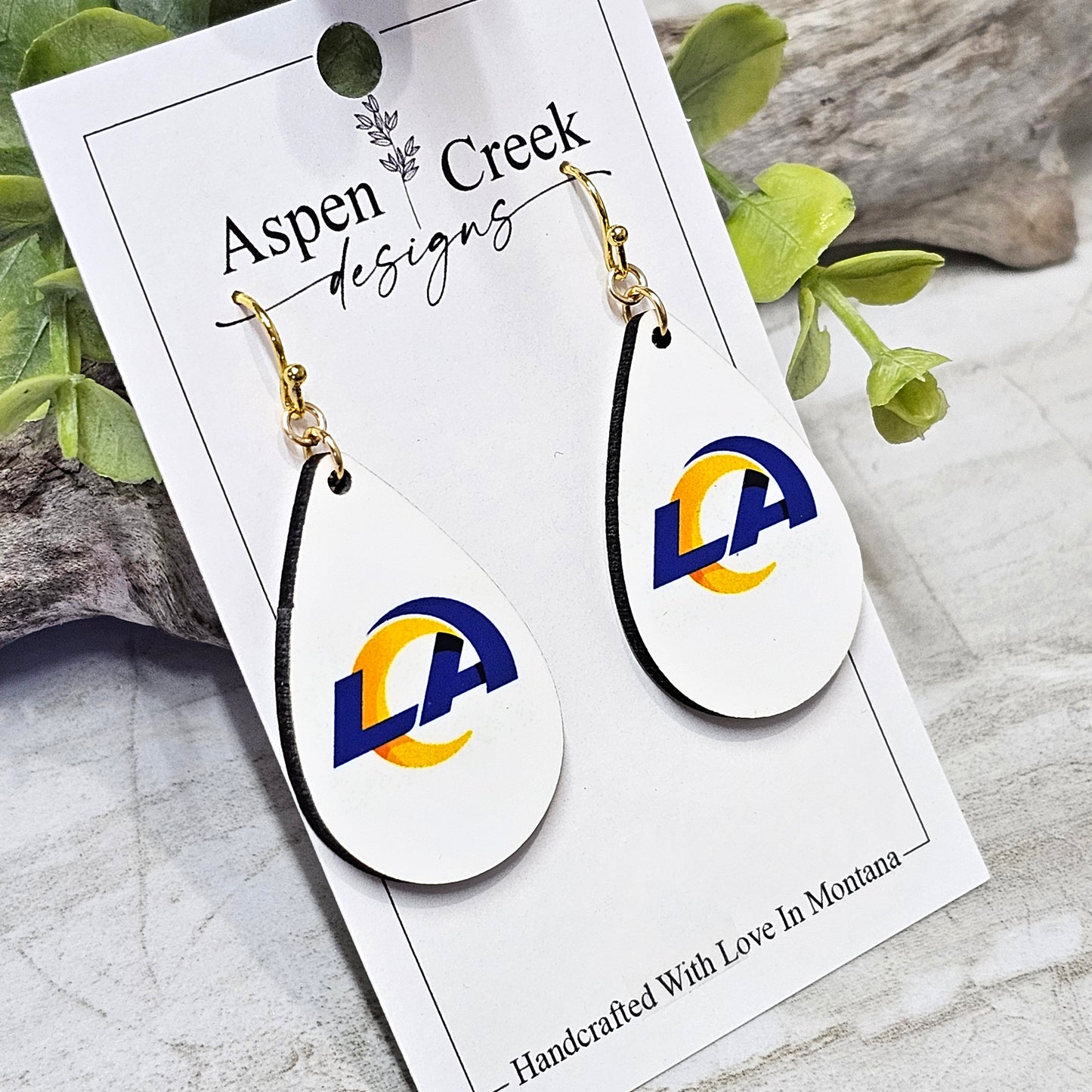 NFL Sublimation Earrings-26-Rams