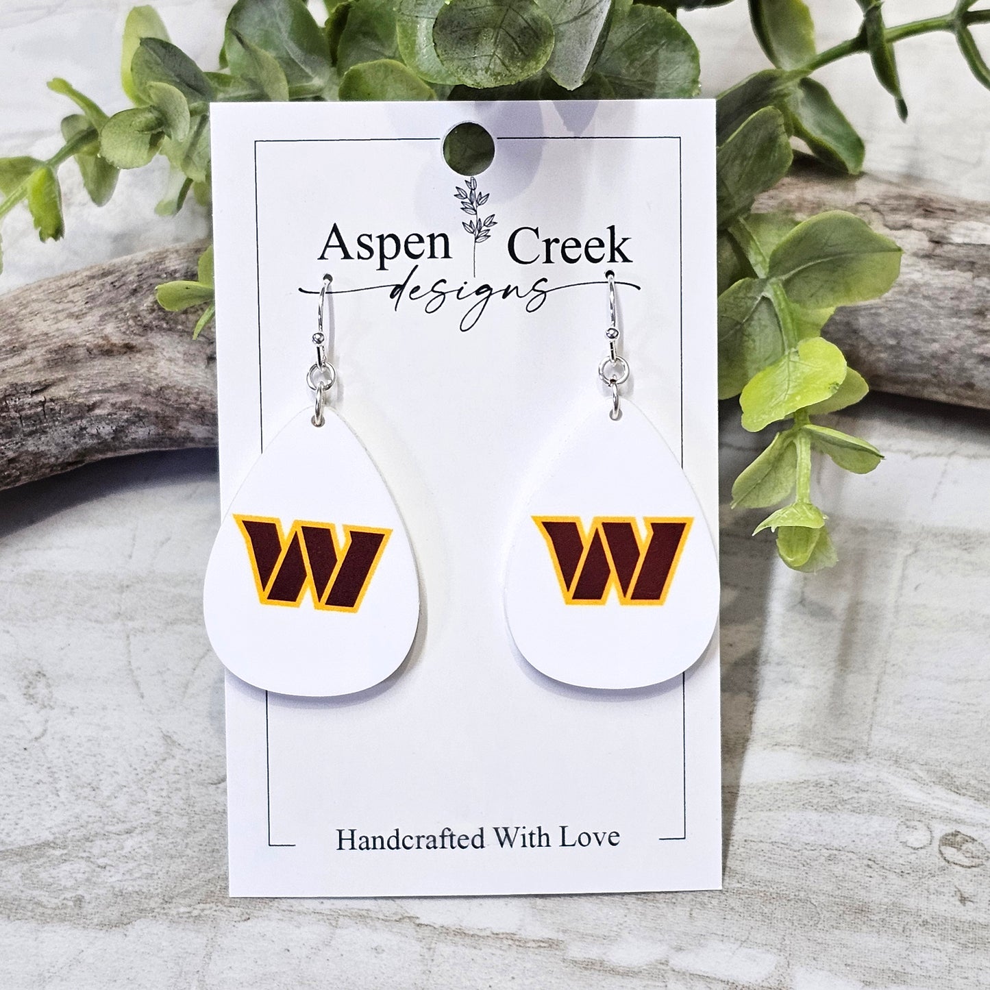 NFL Sublimation Earrings-28-Commanders