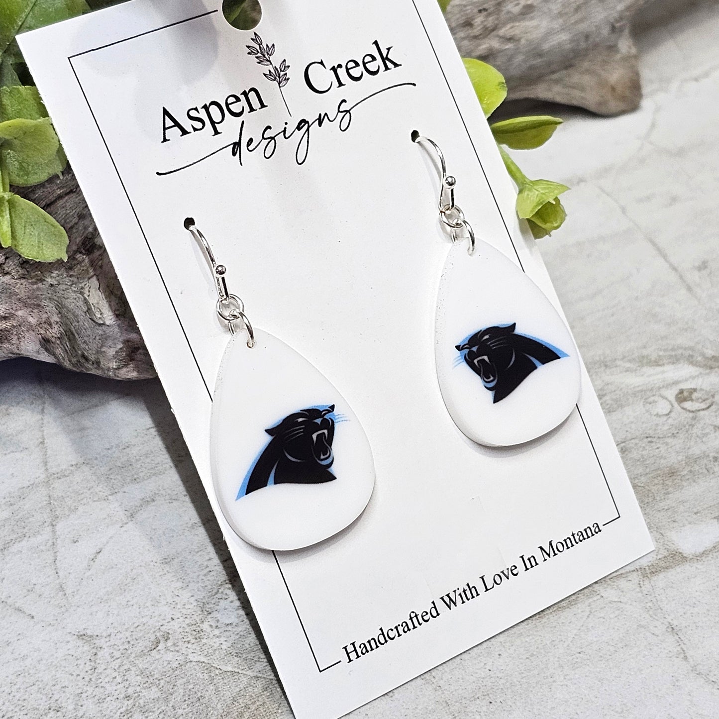 NFL Sublimation Earrings-32-Panthers