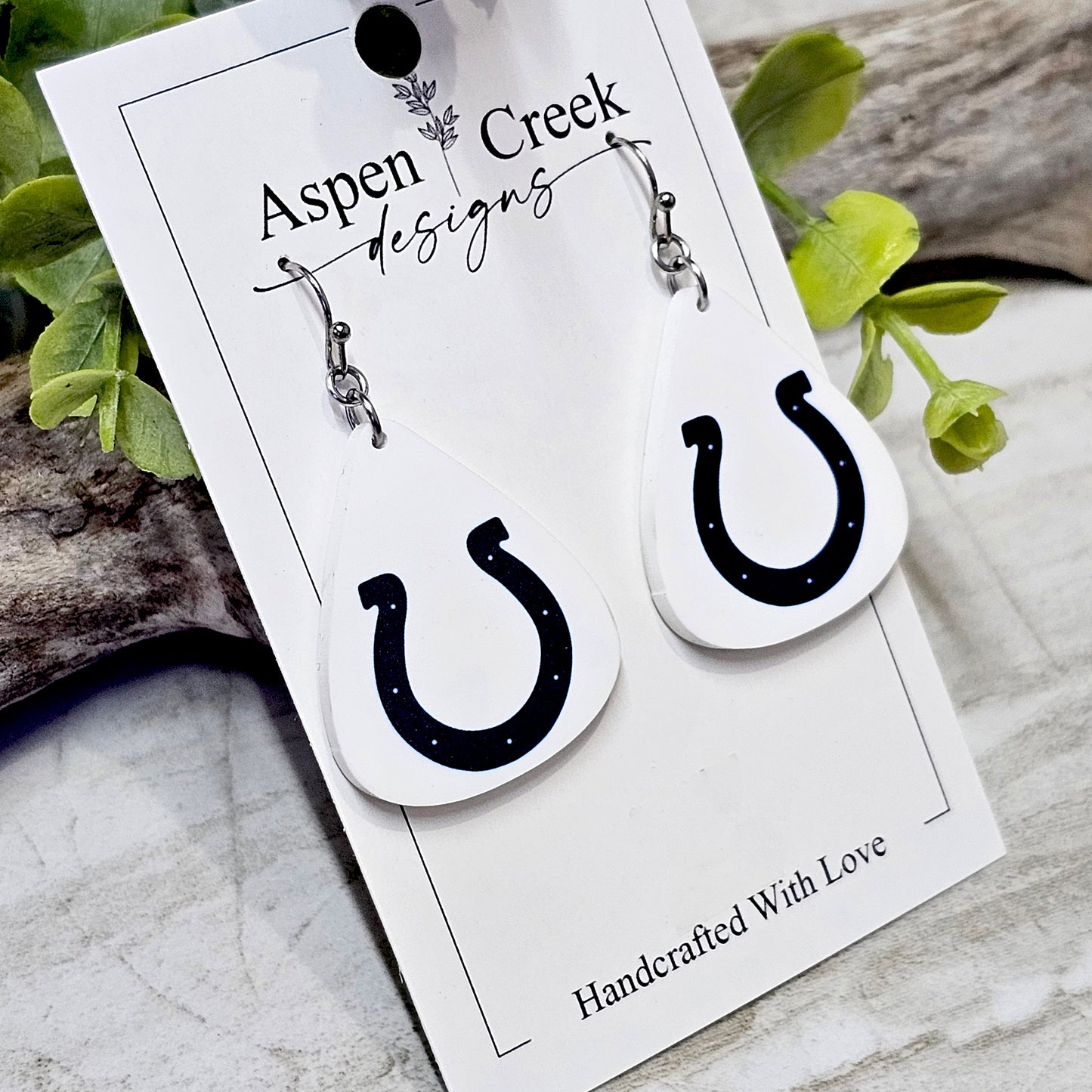 NFL Sublimation Earrings-33-Colts