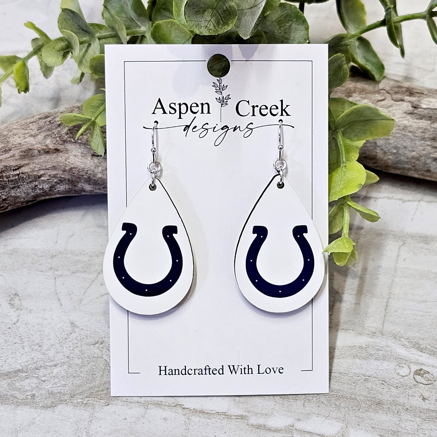 NFL Sublimation Earrings-35-Colts