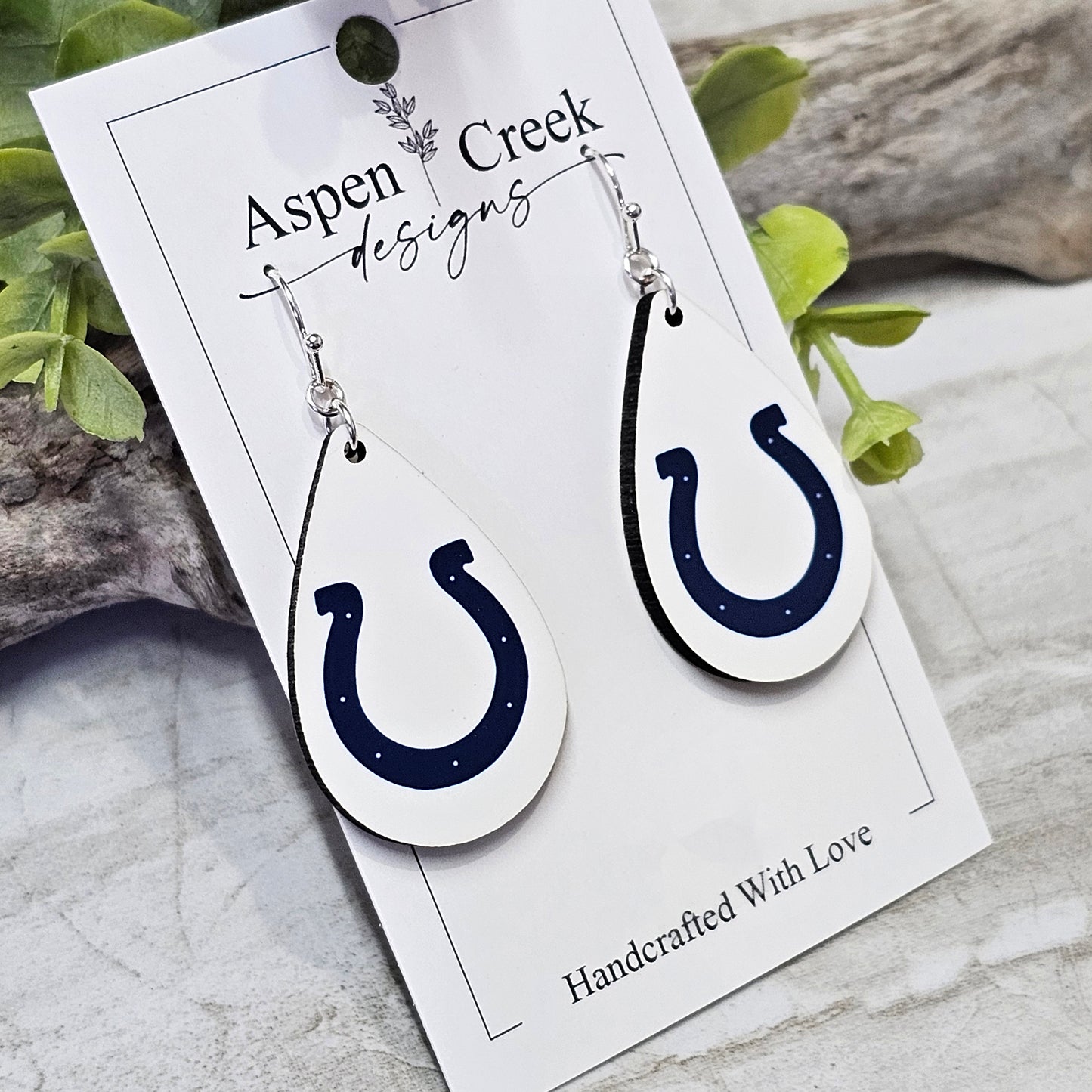 NFL Sublimation Earrings-35-Colts