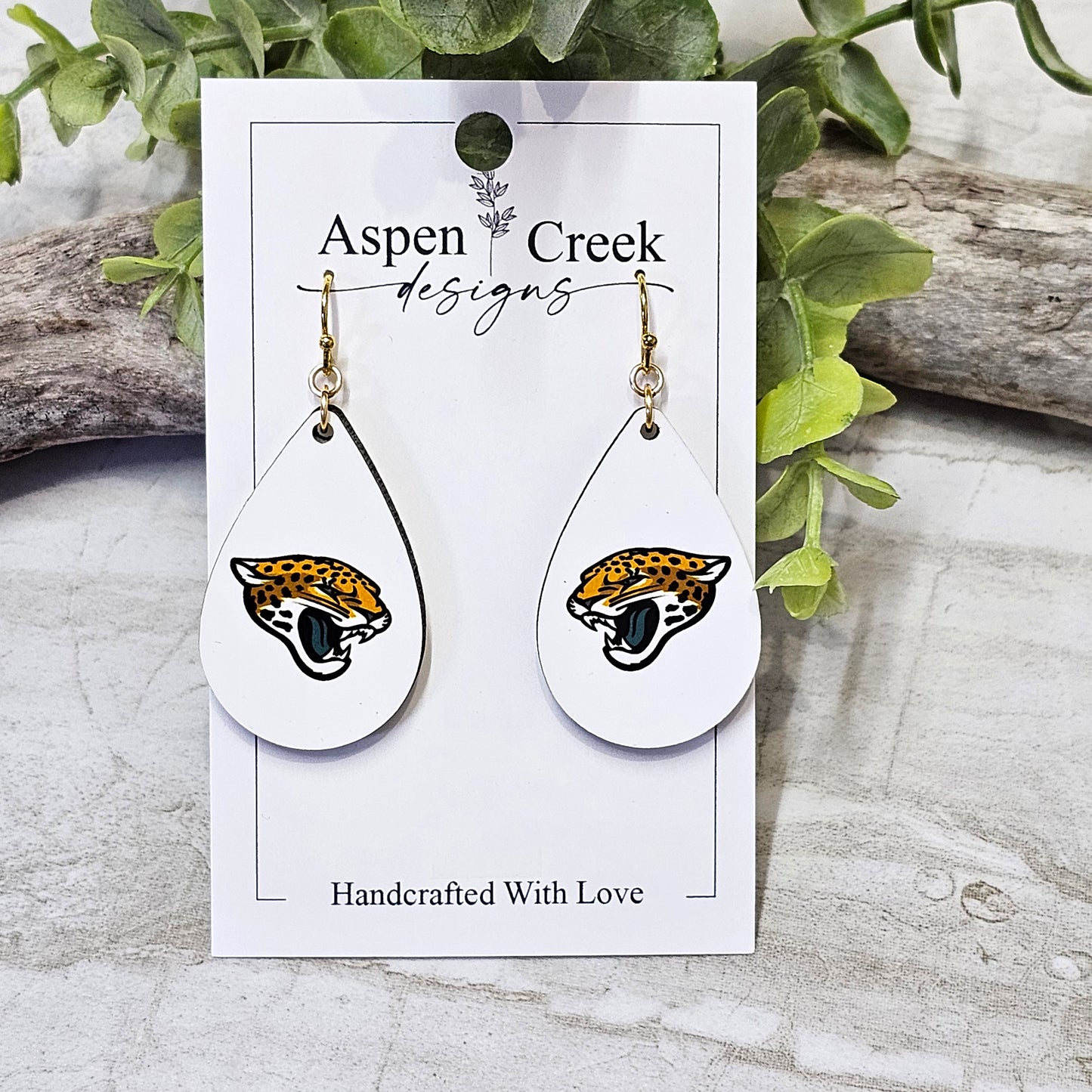 NFL Sublimation Earrings-40-Jaguars