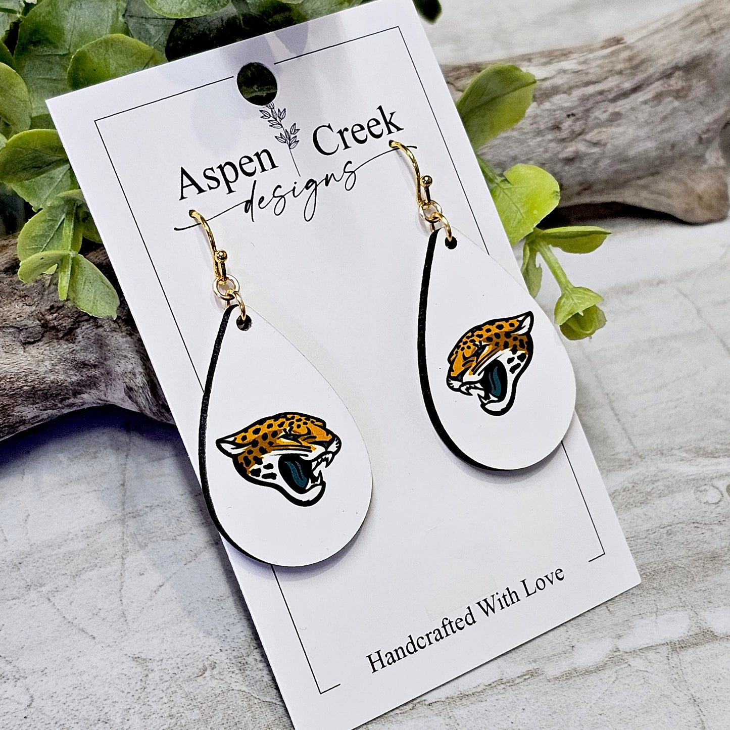 NFL Sublimation Earrings-40-Jaguars