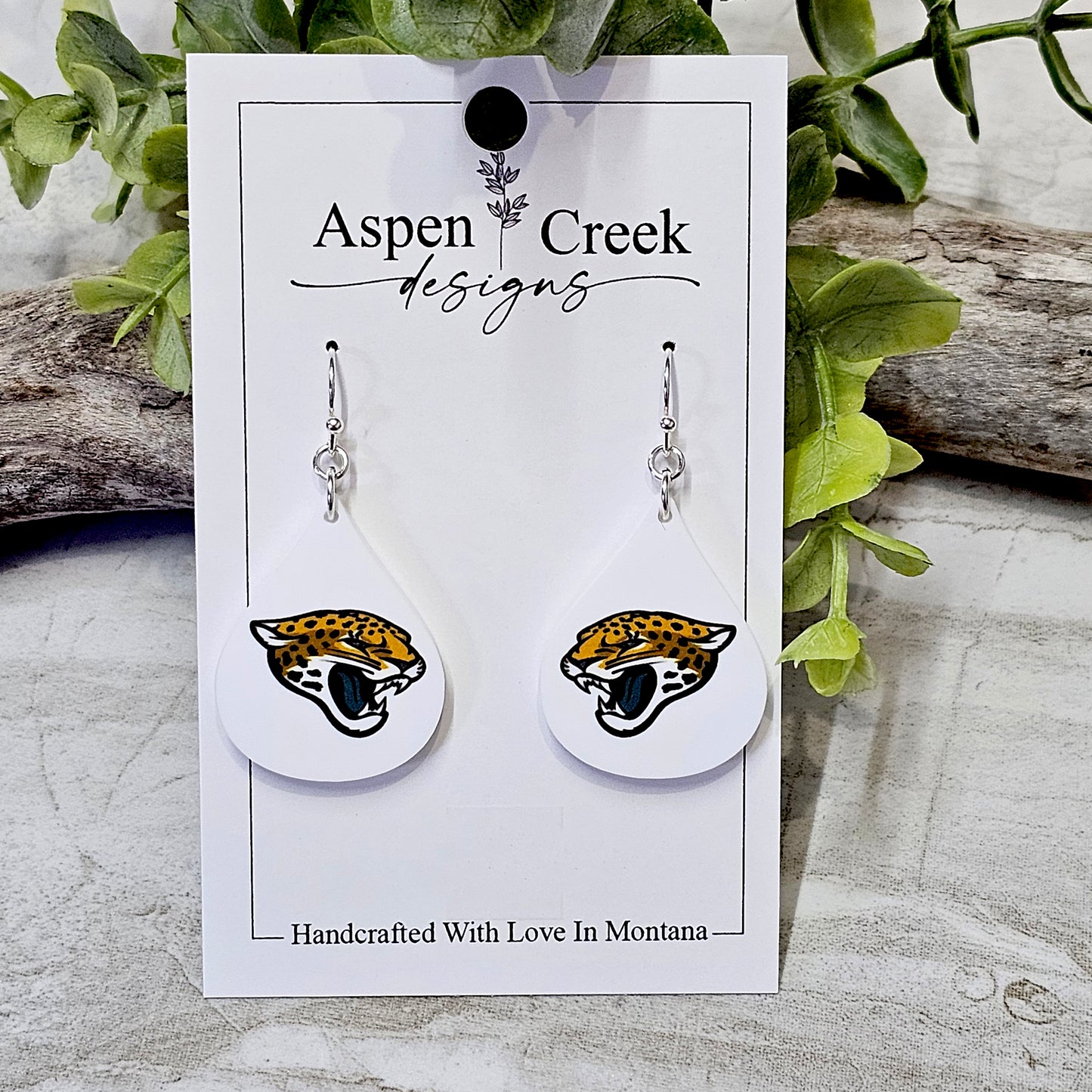 NFL Sublimation Earrings-41-A-Jaguars