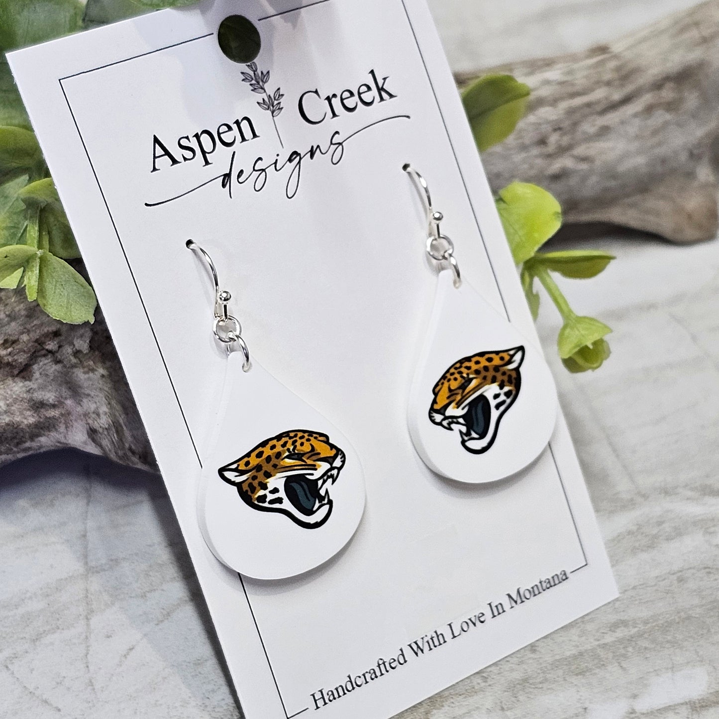 NFL Sublimation Earrings-41-A-Jaguars