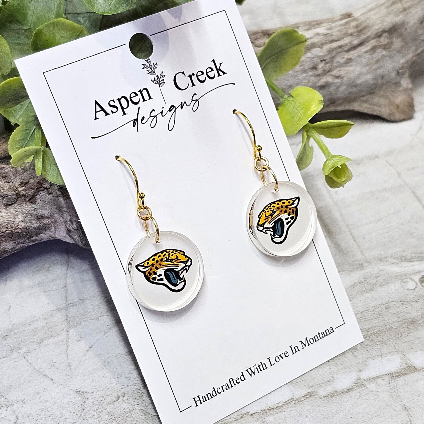 NFL Sublimation Earrings-42-Jaguars
