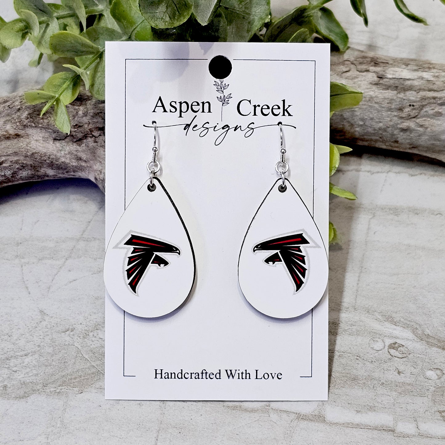 NFL Sublimation Earrings-44-Falcons