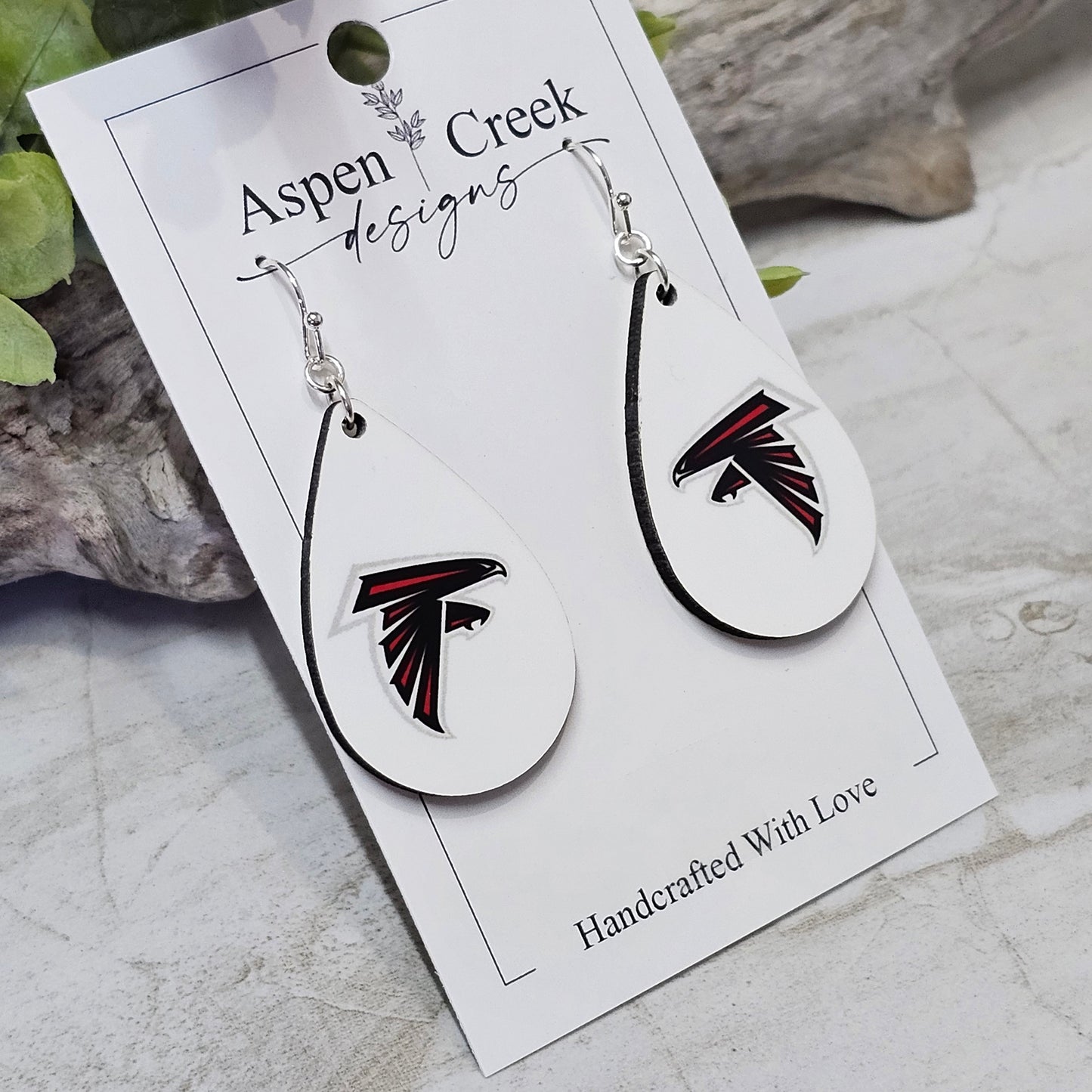 NFL Sublimation Earrings-44-Falcons