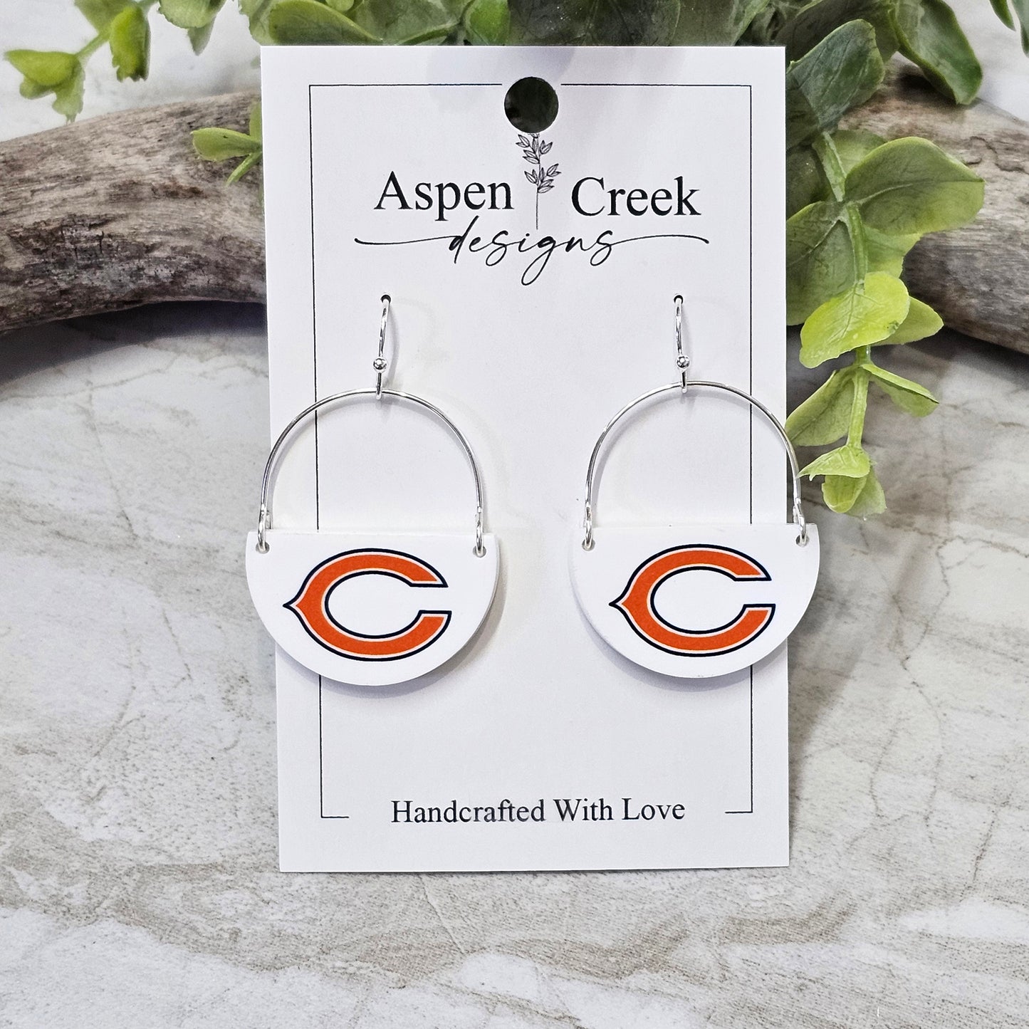 NFL Sublimation Earrings-46-Bears