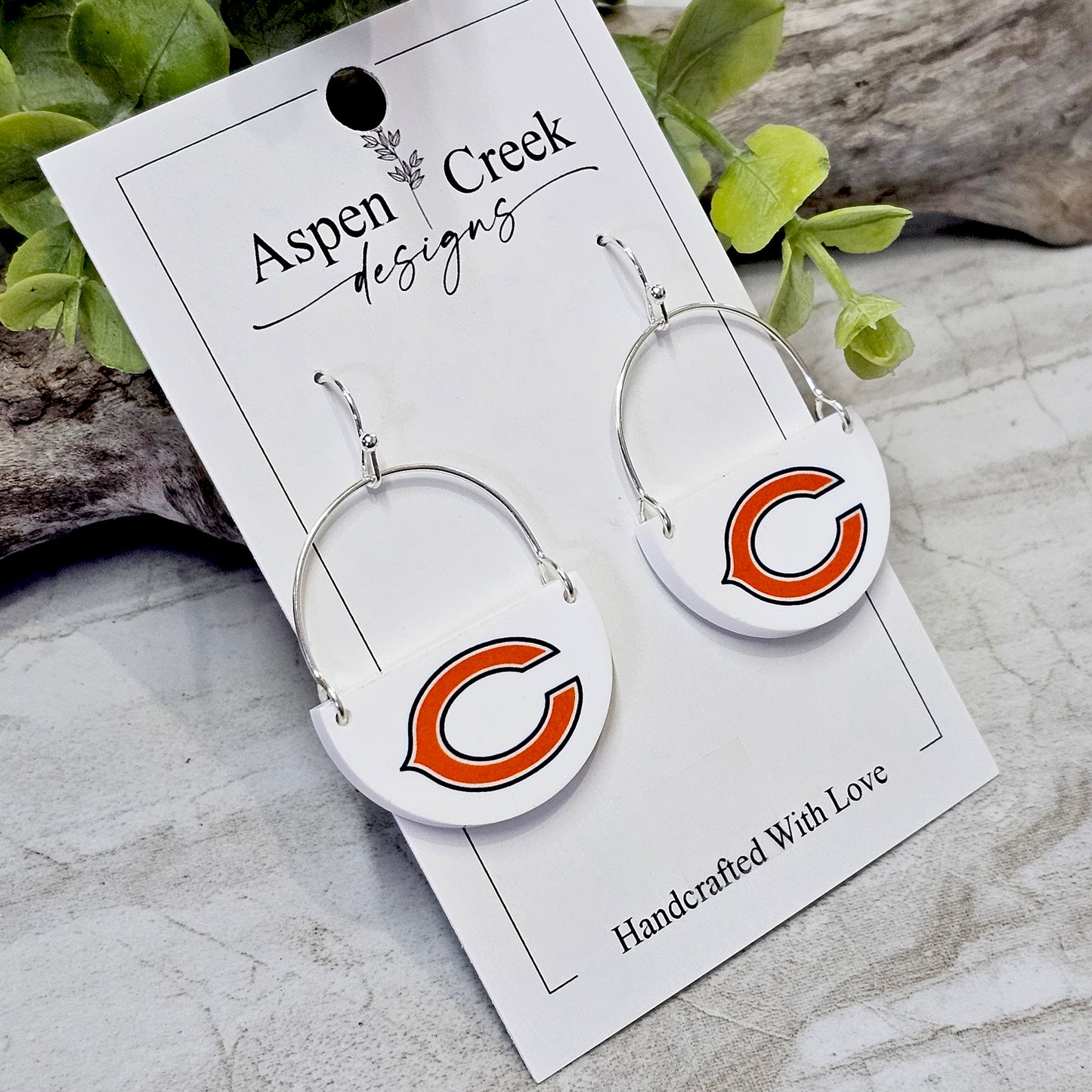 NFL Sublimation Earrings-46-Bears