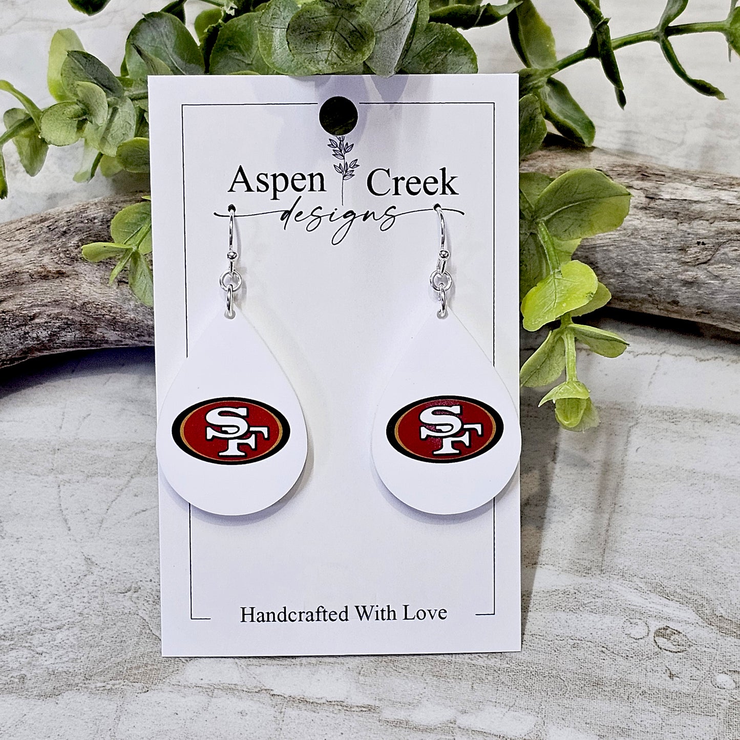 NFL Sublimation Earrings-5-49ers