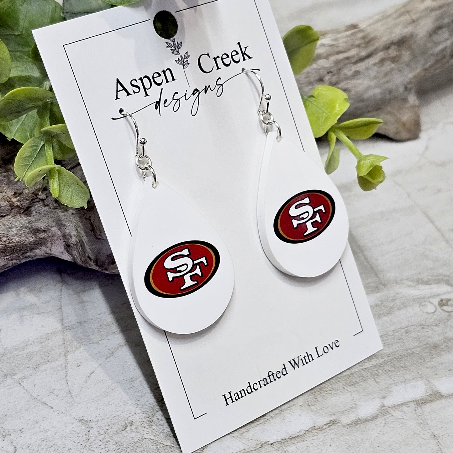 NFL Sublimation Earrings-5-49ers