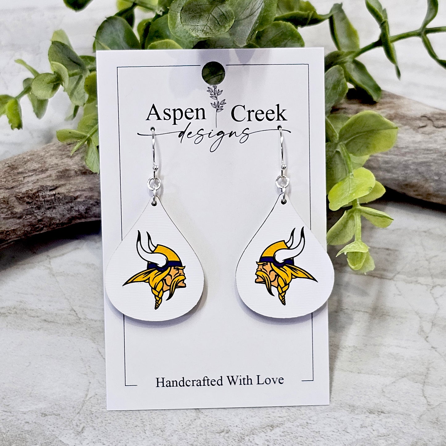 NFL Sublimation Earrings-52-Vikings