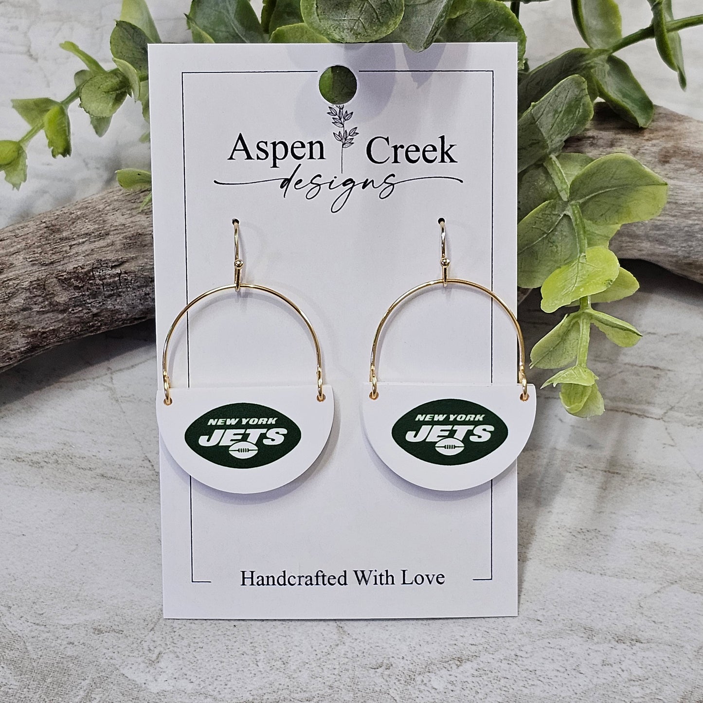 NFL Sublimation Earrings-53-Jets