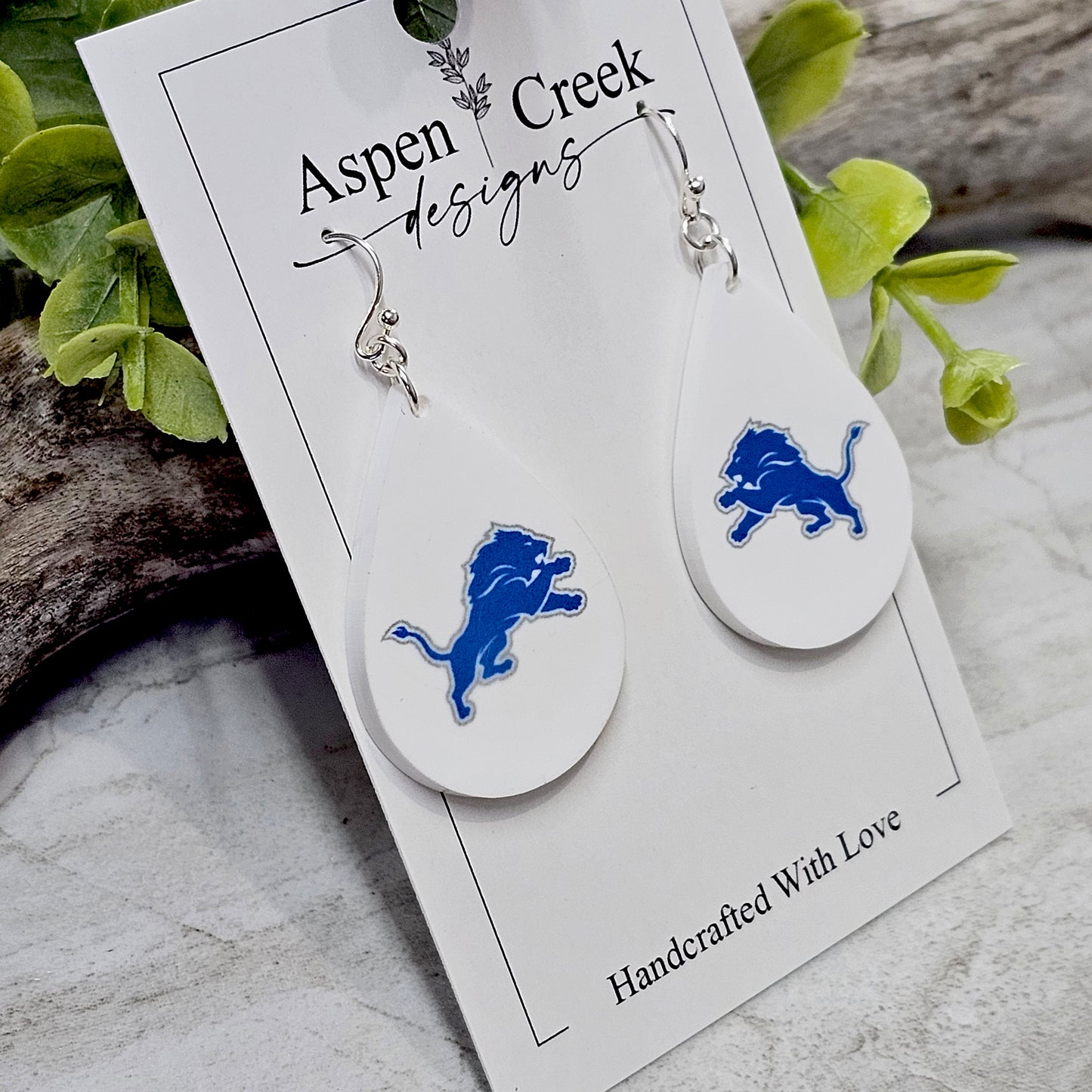 NFL Sublimation Earrings-61-Lions