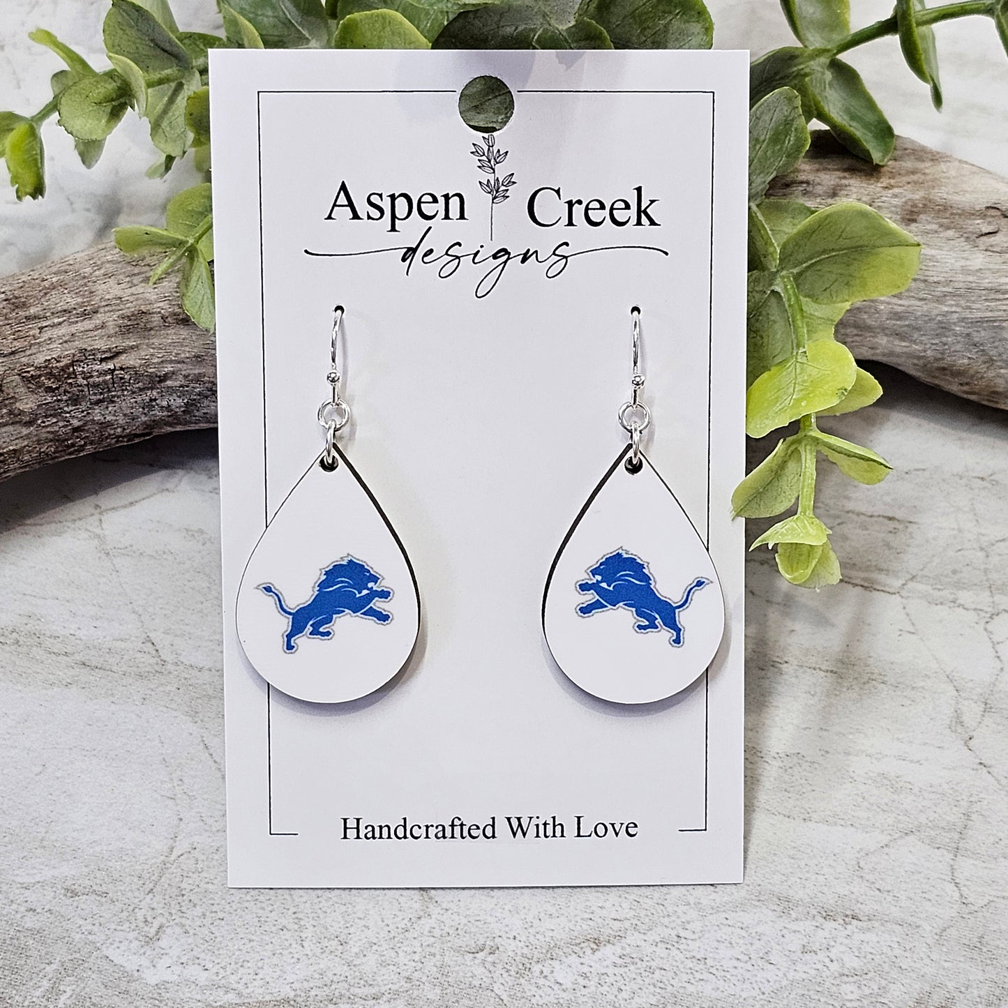 NFL Sublimation Earrings-62-Lions