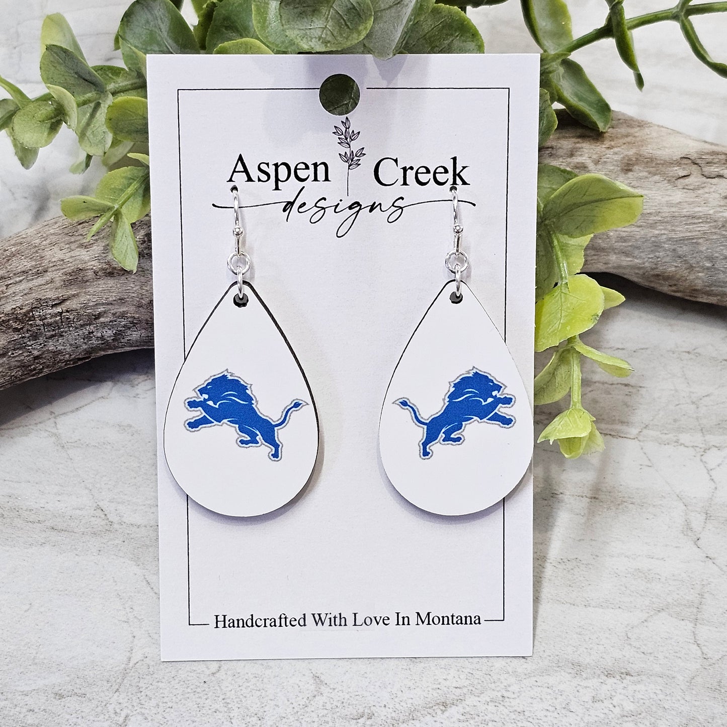 NFL Sublimation Earrings-63-Lions