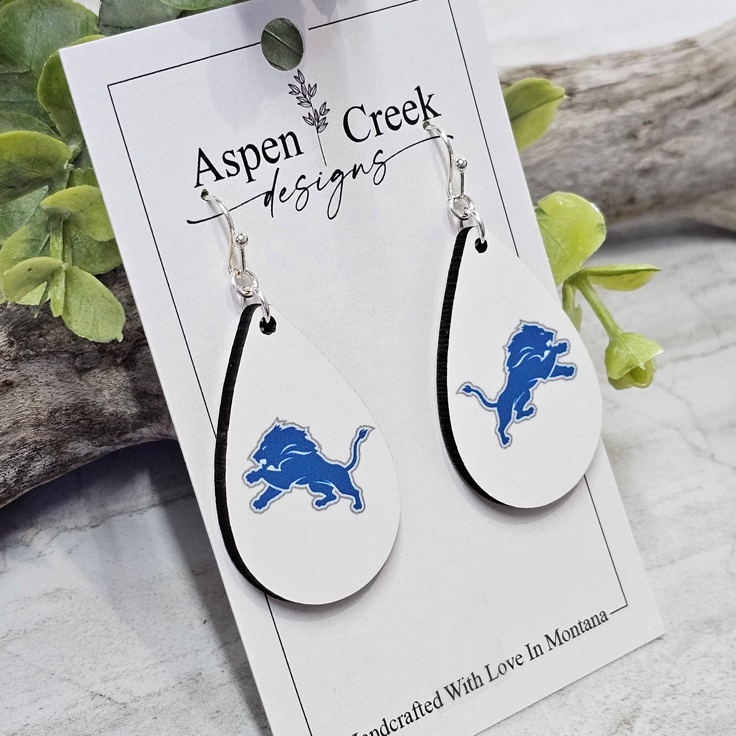 NFL Sublimation Earrings-63-Lions
