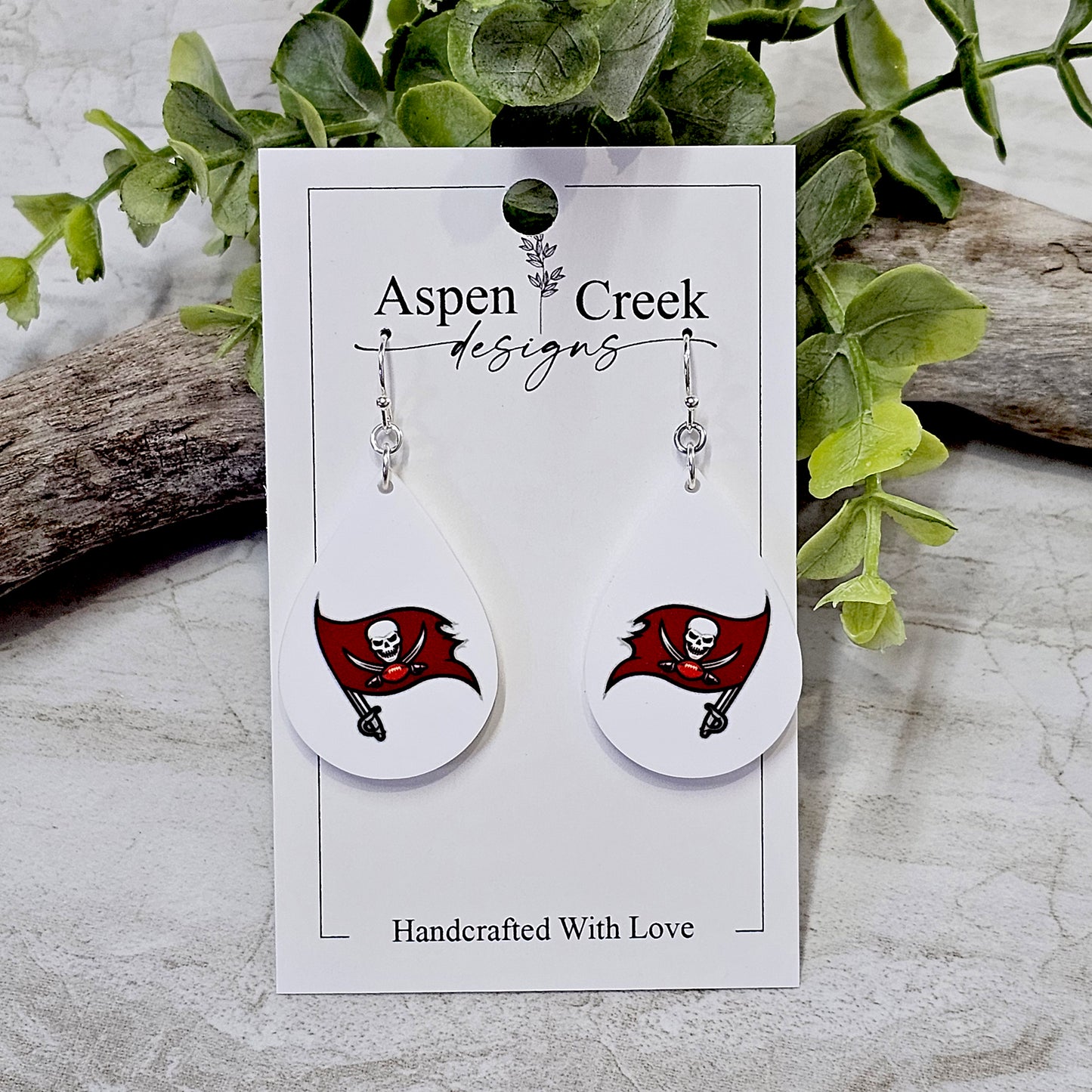 NFL Sublimation Earrings-69-Buckaneers