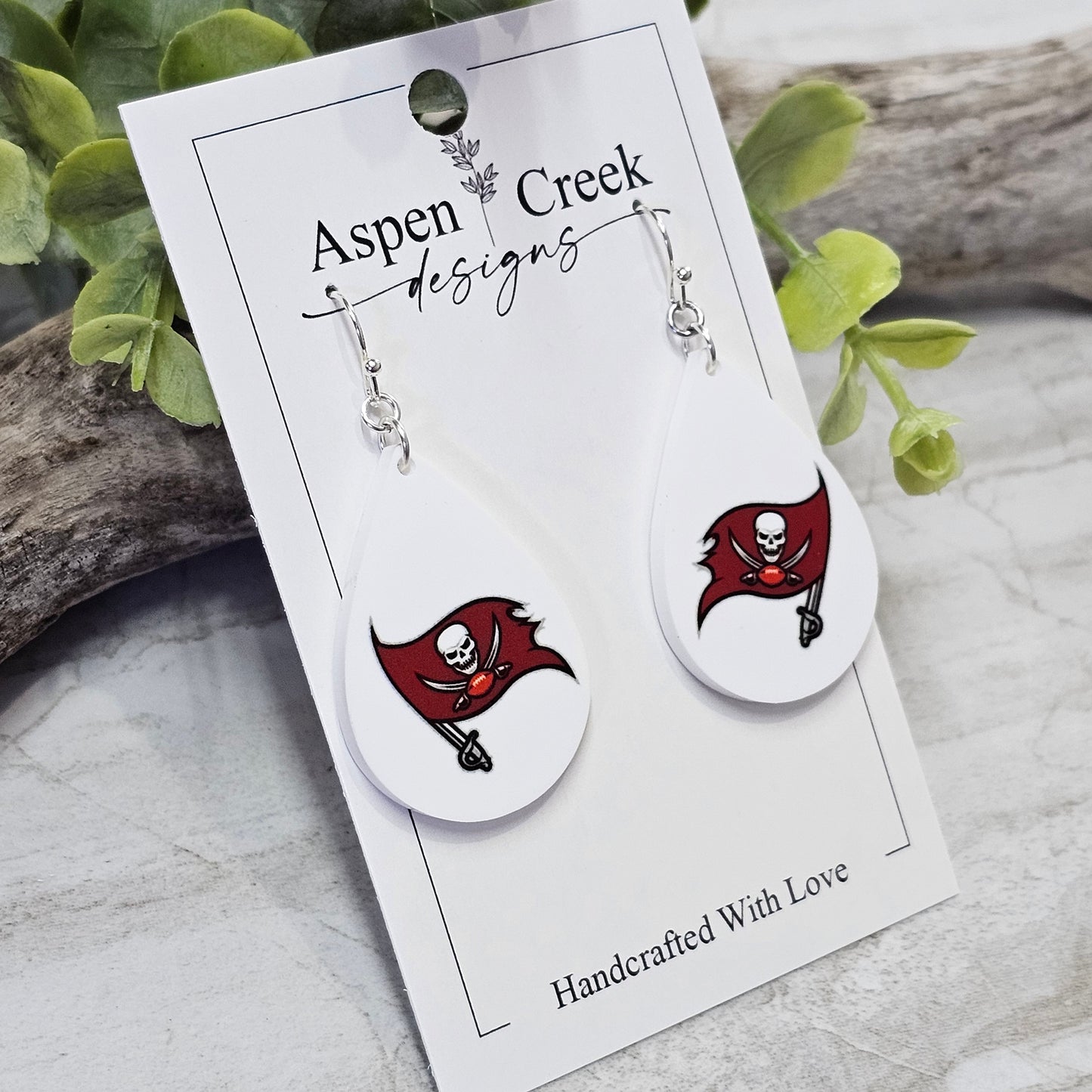 NFL Sublimation Earrings-69-Buckaneers