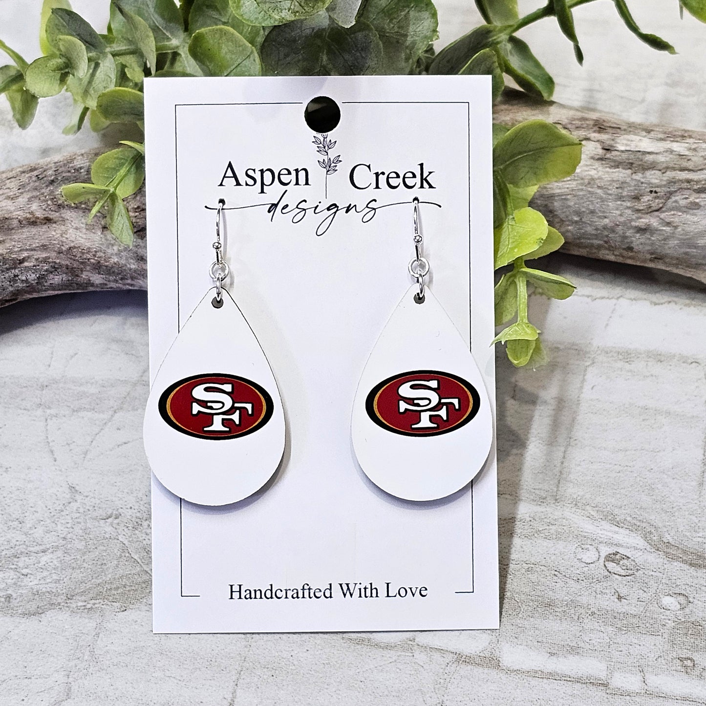 NFL Sublimation Earrings-7-49ers