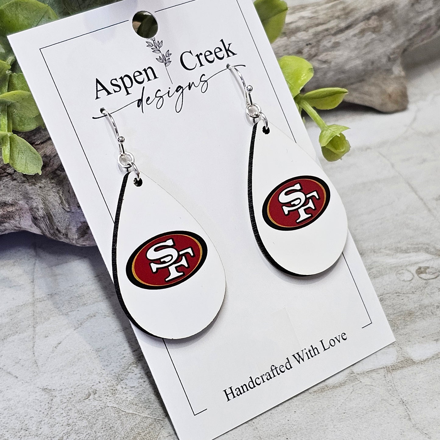 NFL Sublimation Earrings-7-49ers