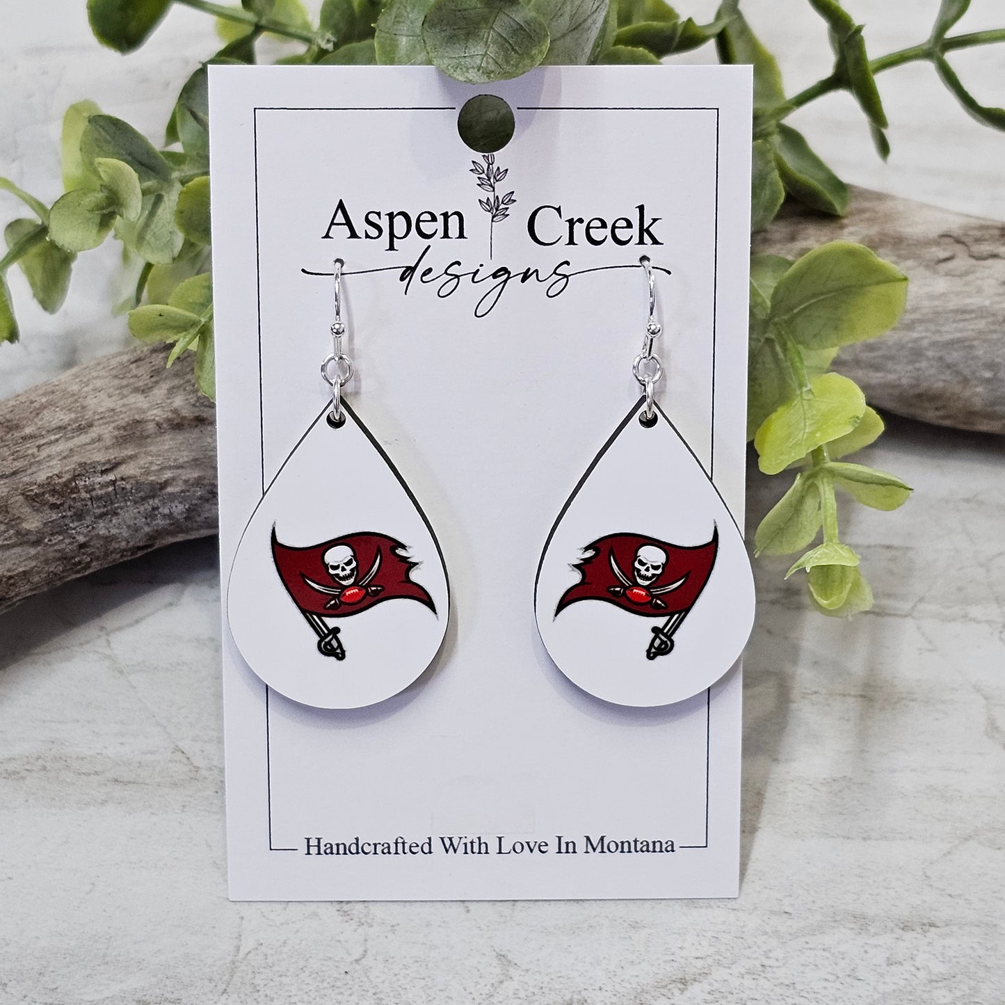 NFL Sublimation Earrings-71-Buckaneers