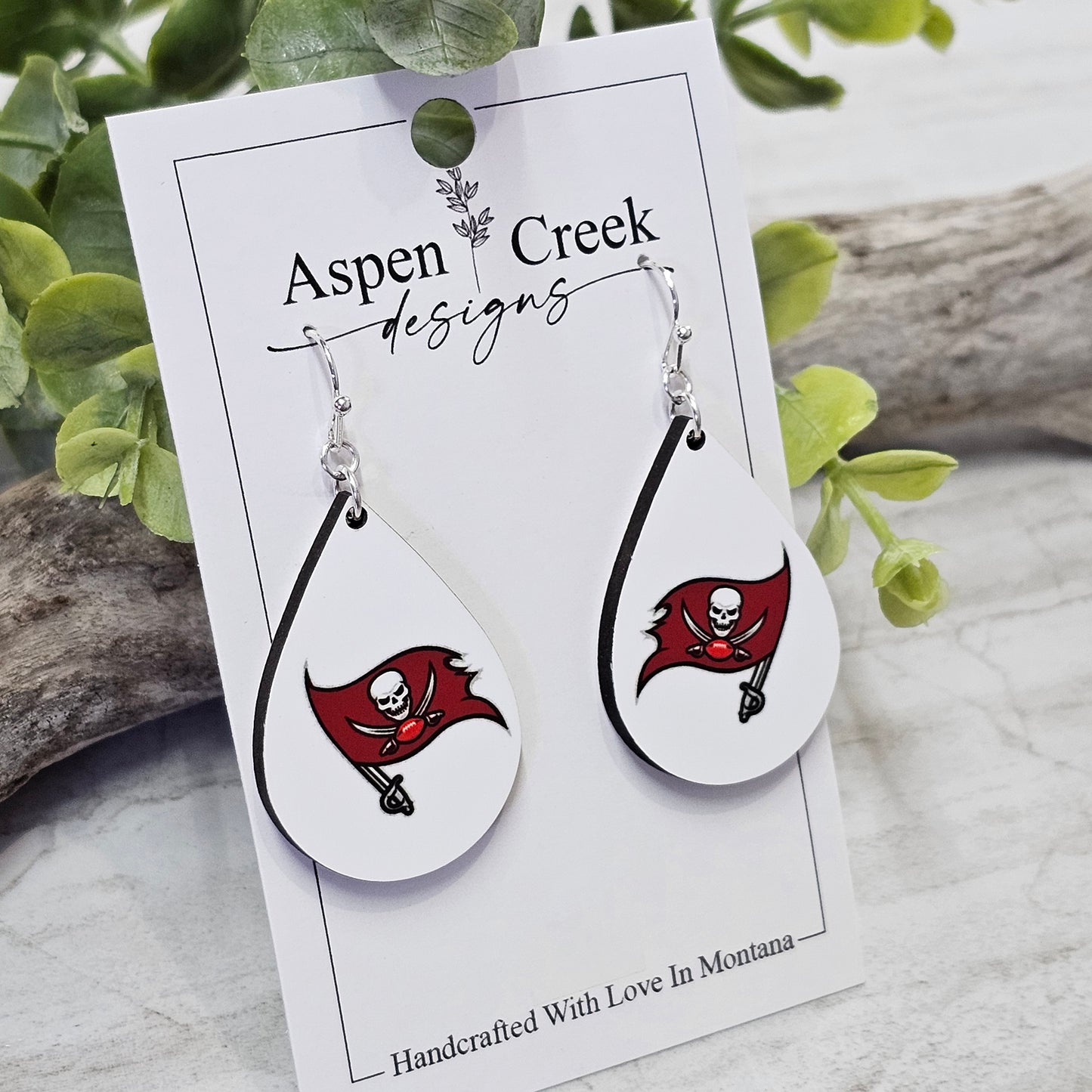 NFL Sublimation Earrings-71-Buckaneers
