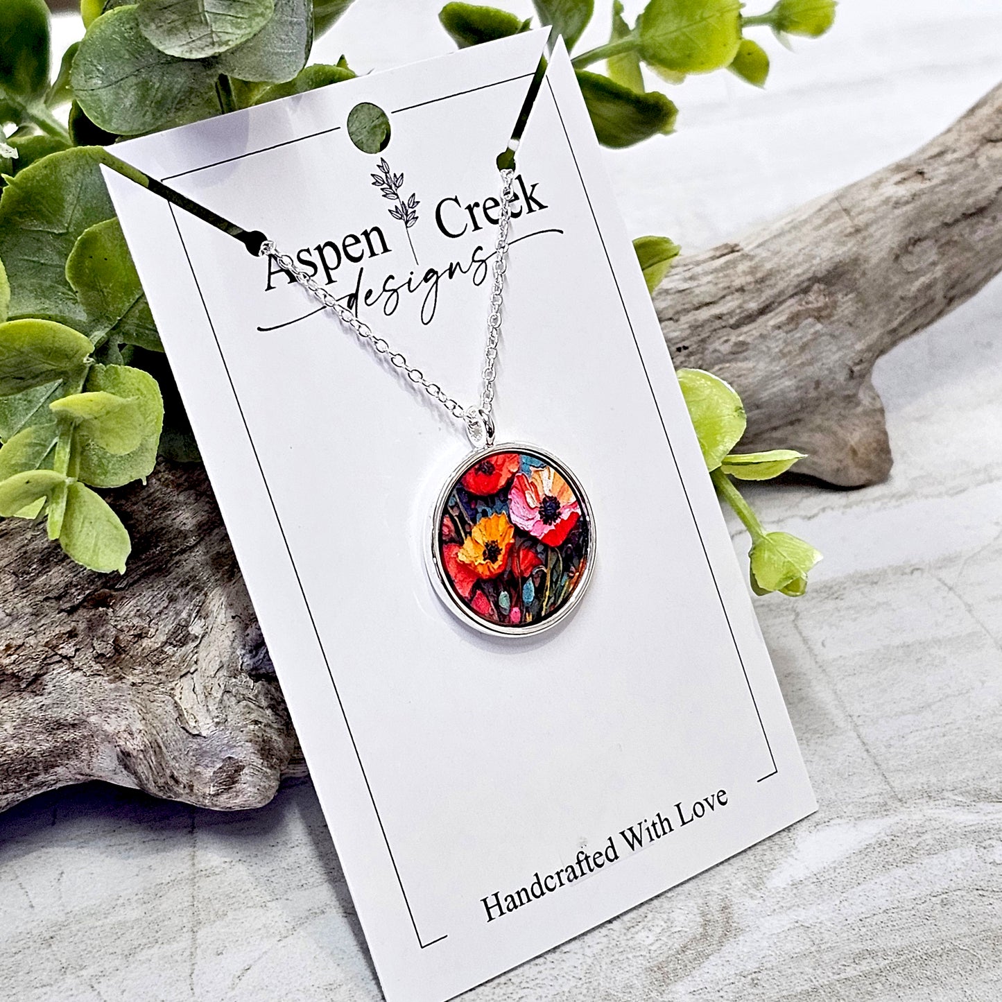 Scenic Silver Bezels Sublimation Necklaces- NSS-7