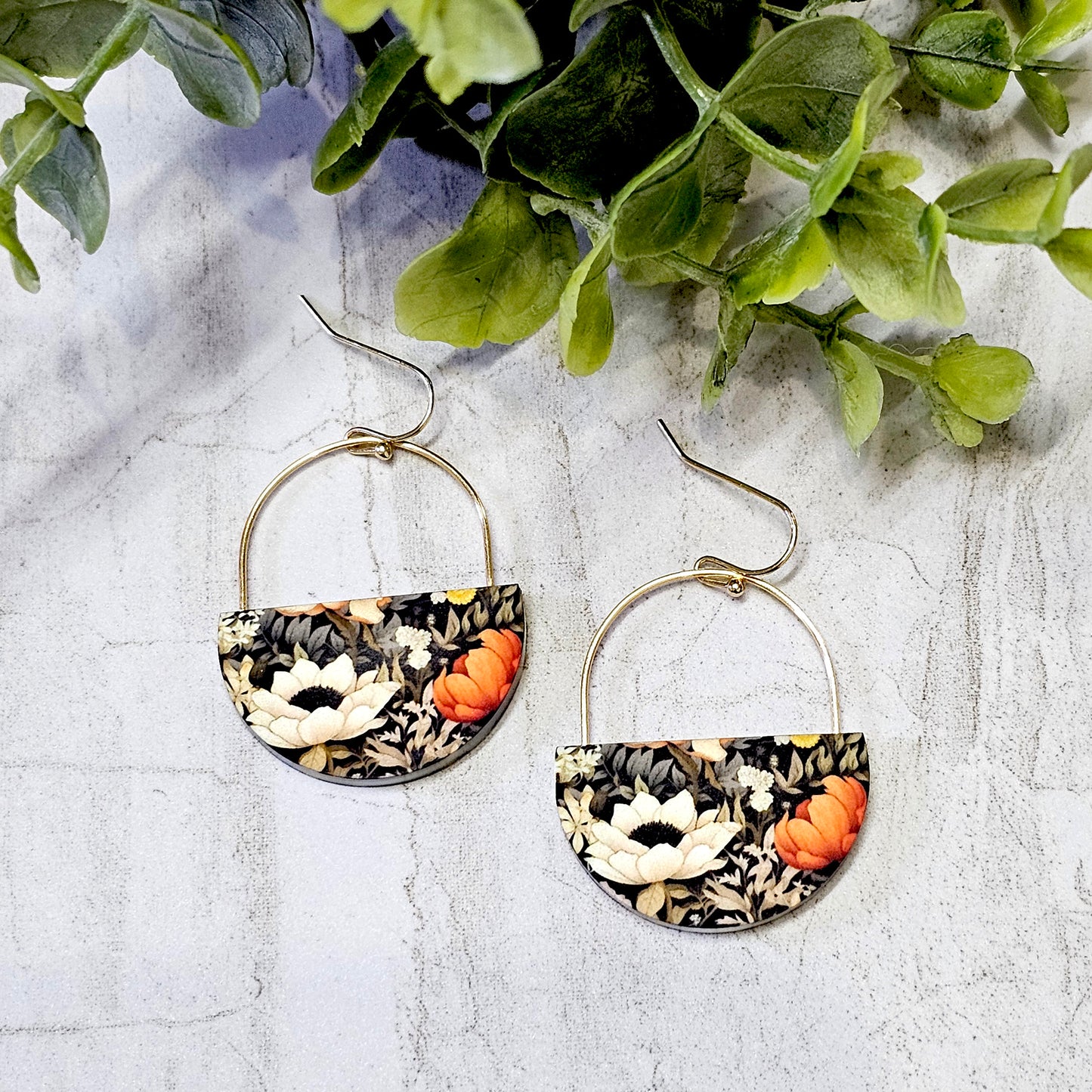 Sublimation Earrings -Botanical -36a