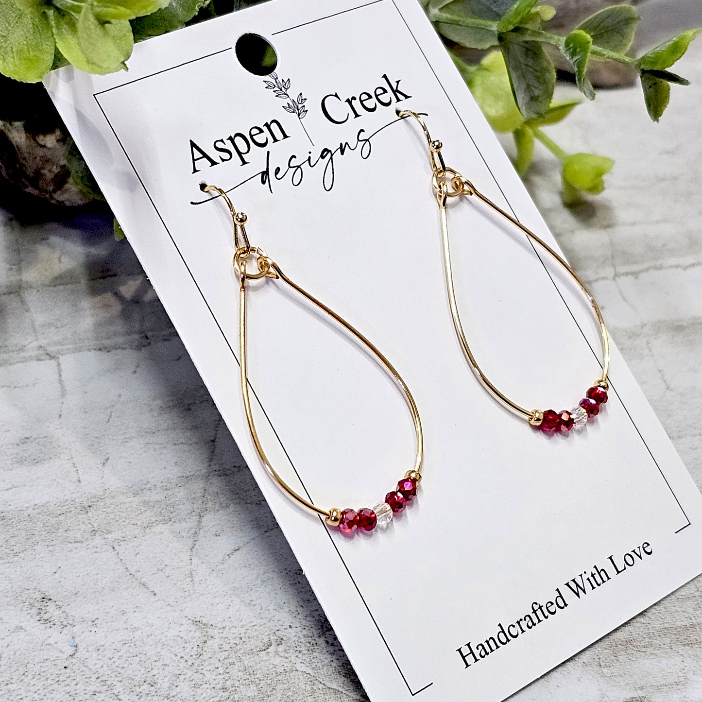 Wire/Bead/Metal Handcrafted Earrings-WBM-18