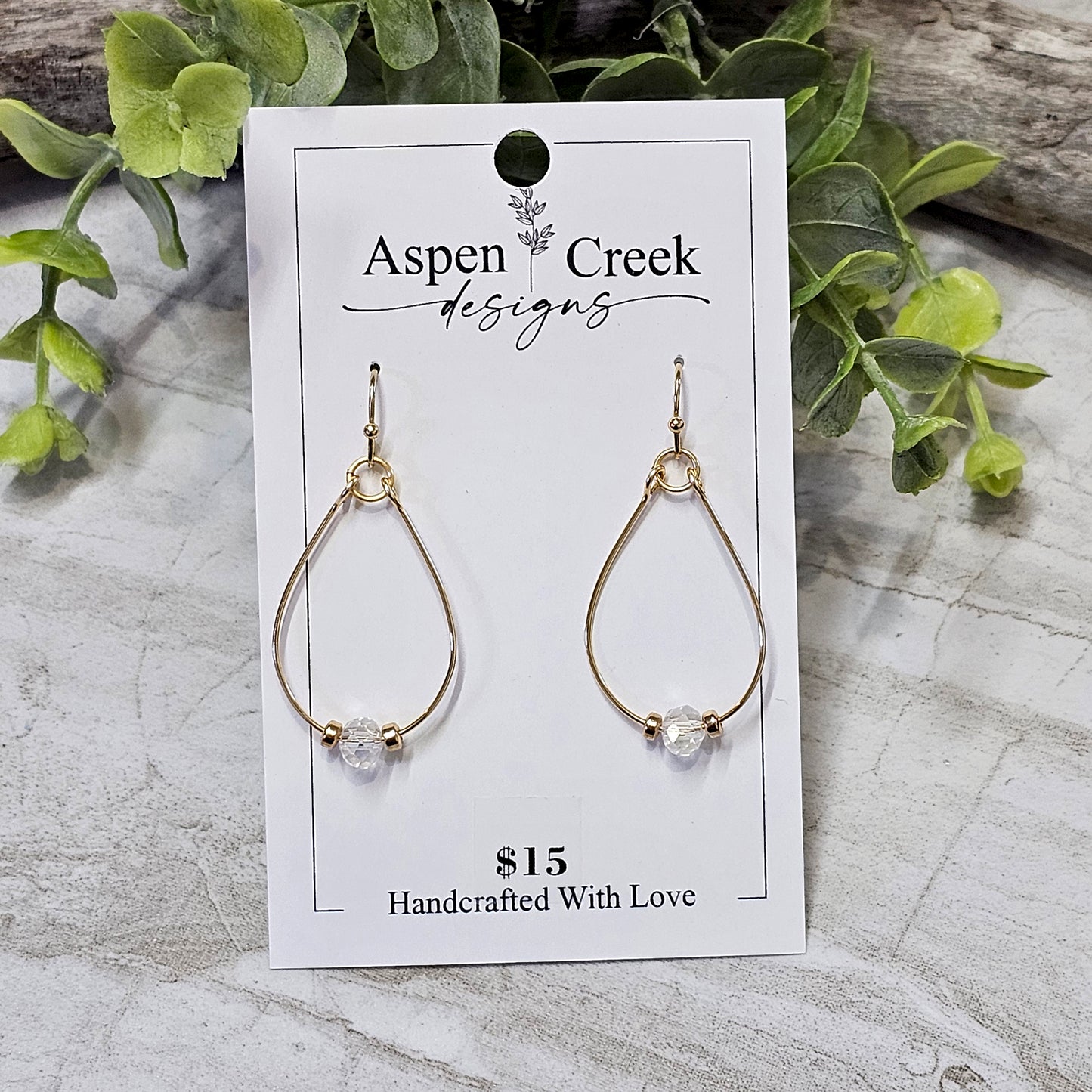 Wire/Bead/Metal Handcrafted Earrings-WBM-26