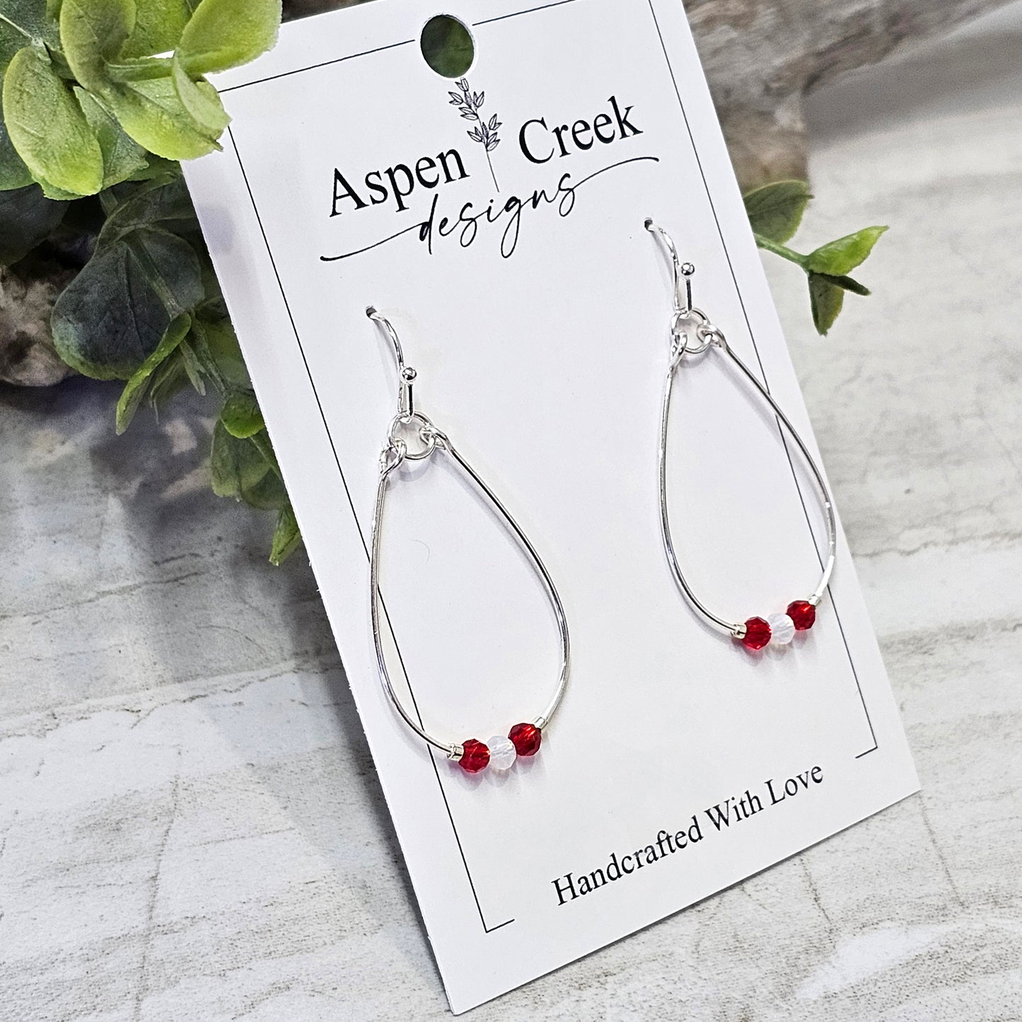 Wire/Bead/Metal Handcrafted Earrings-WBM-85