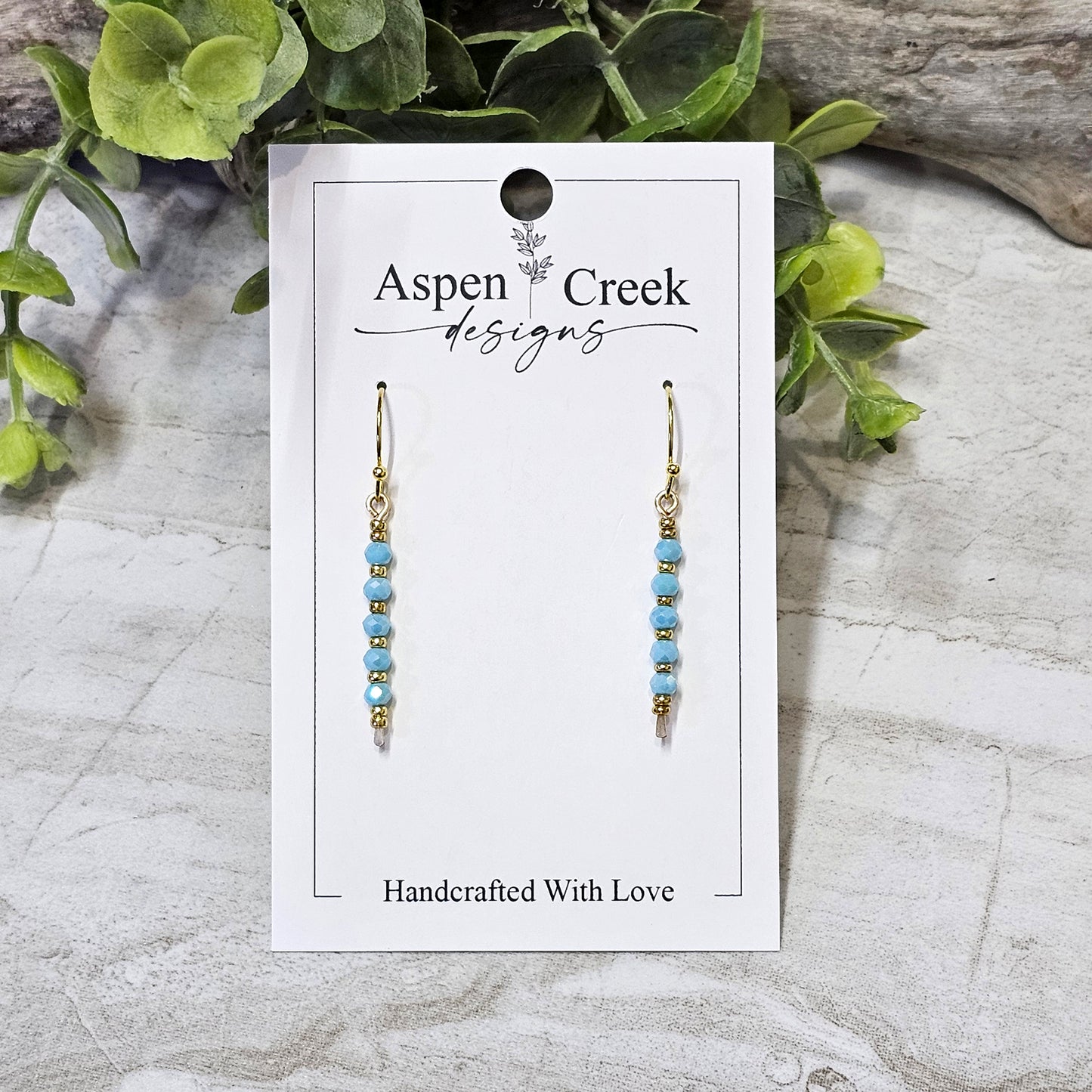 Wire/Bead/Metal Handcrafted Earrings-WBM-88