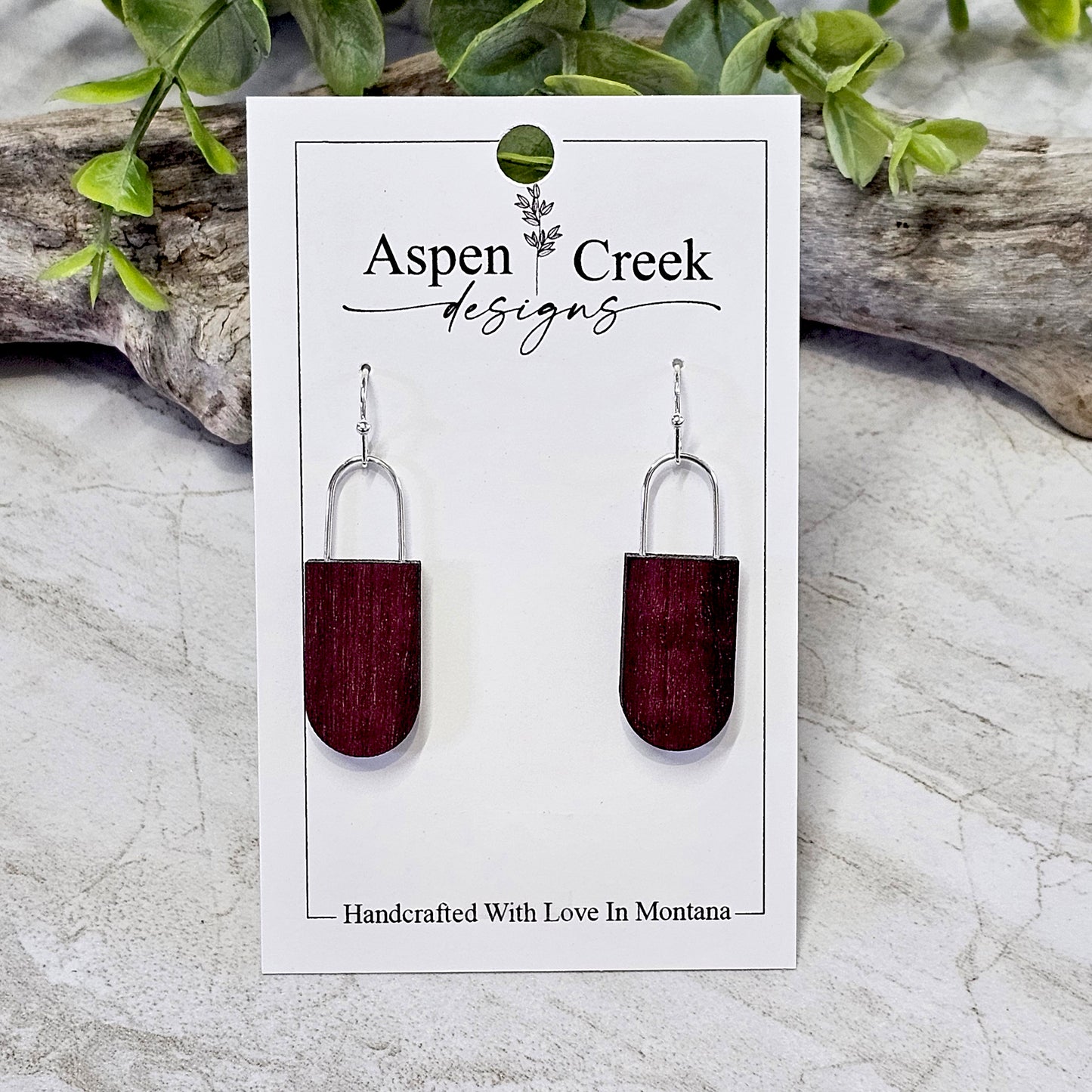 Wood And Wire/Metal Earrings- WW-27
