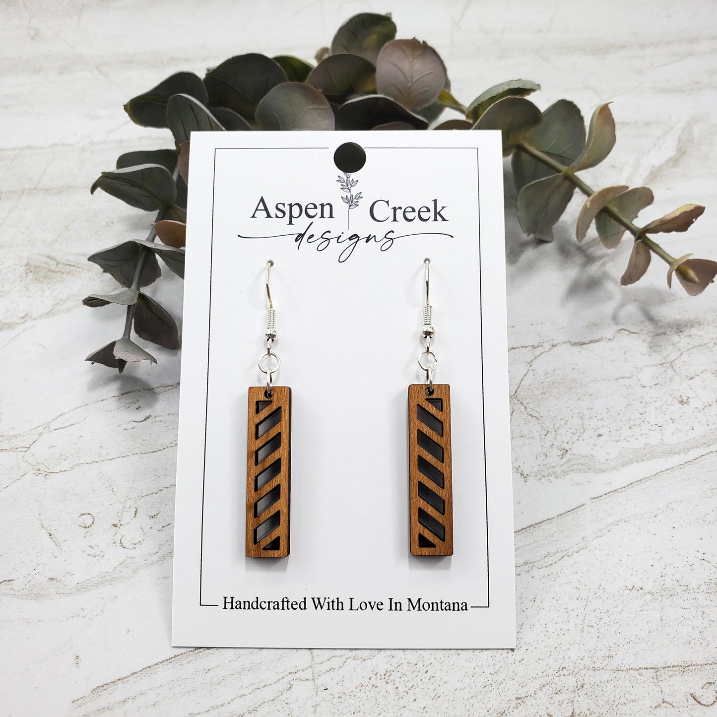 Wood Earrings- Bars