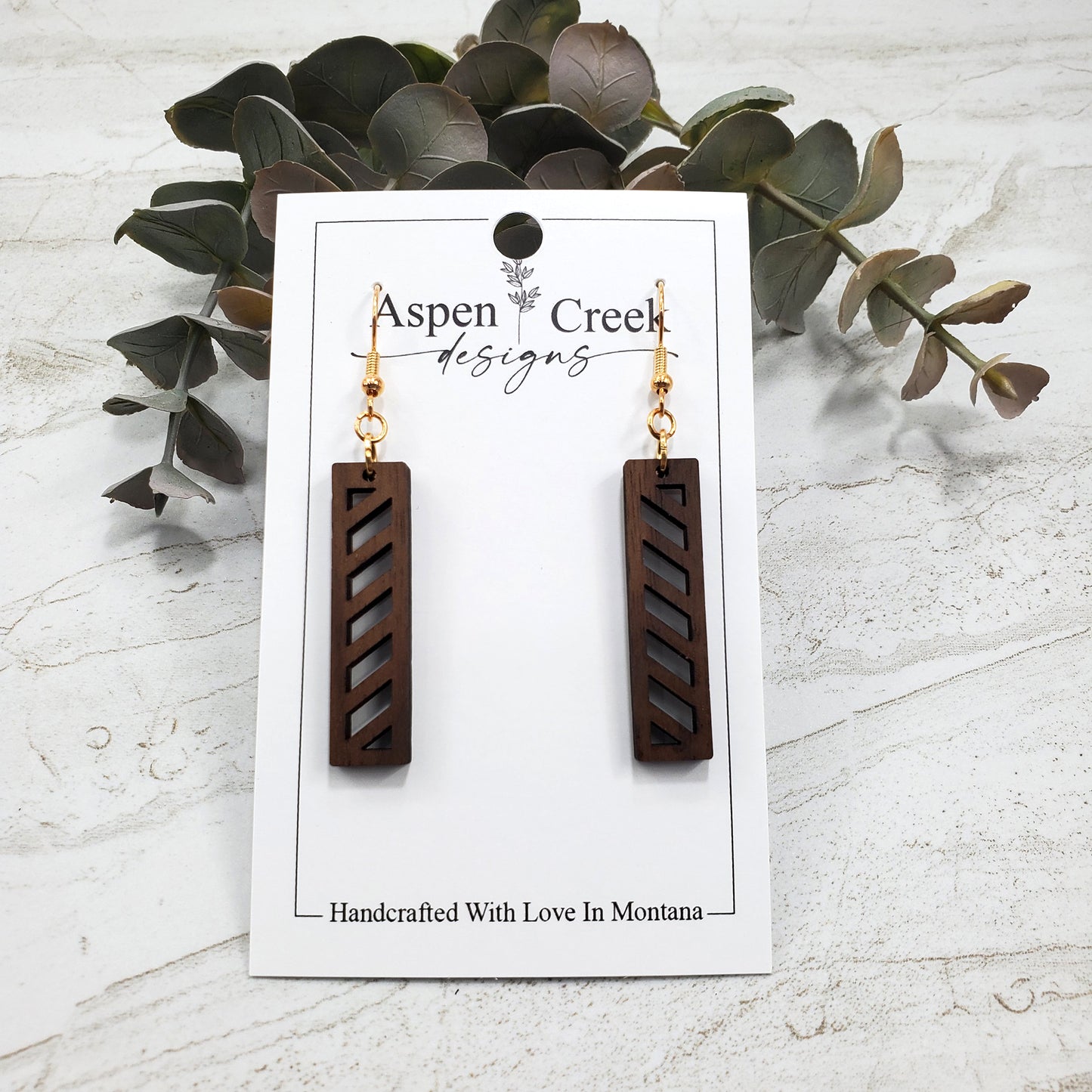 Wood Earrings- Bars