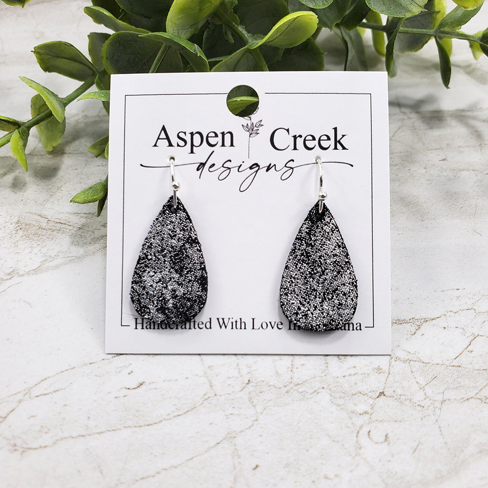 Mini Leather Earrings- Rock N Roll