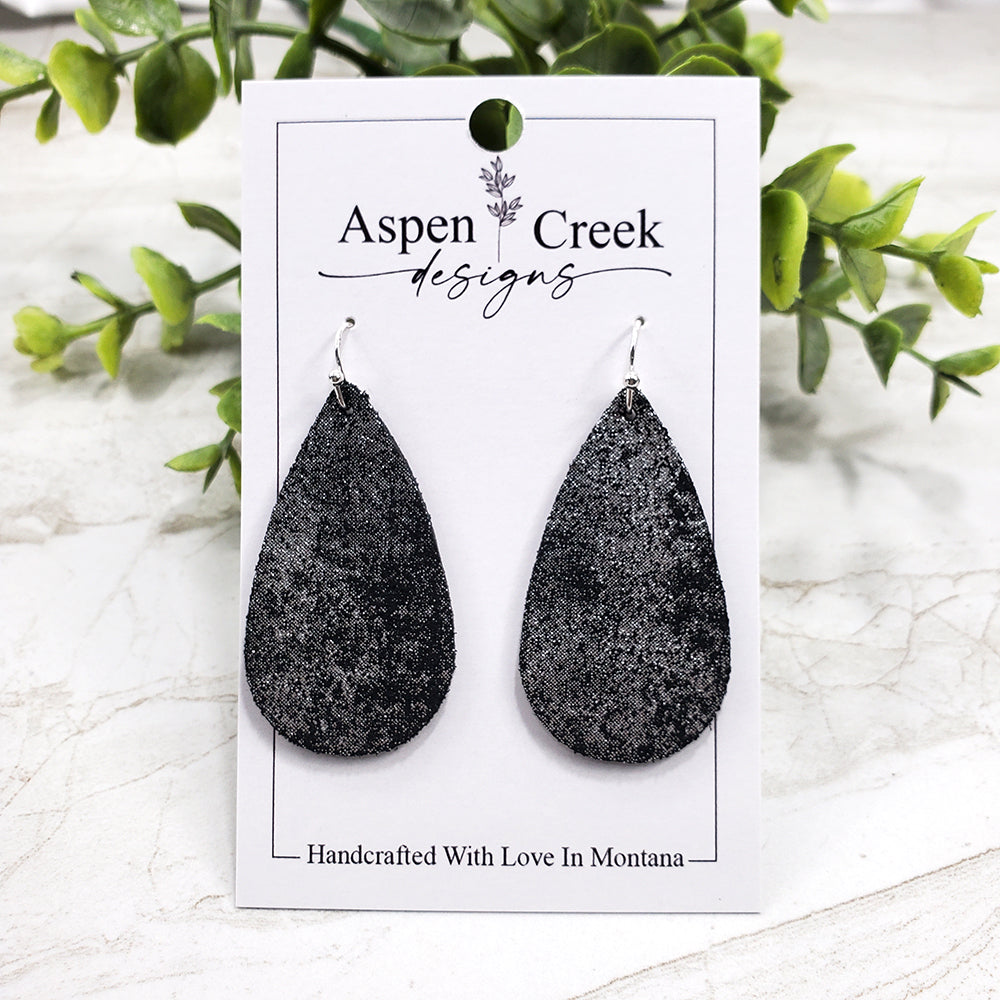 Leather Earrings- Rock N Roll