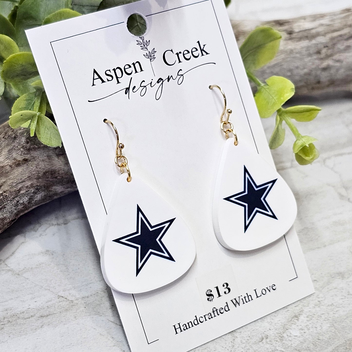 NFL Sublimation Earrings-83-Cowboys