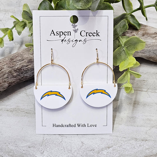 NFL Sublimation Earrings-85-Chargers